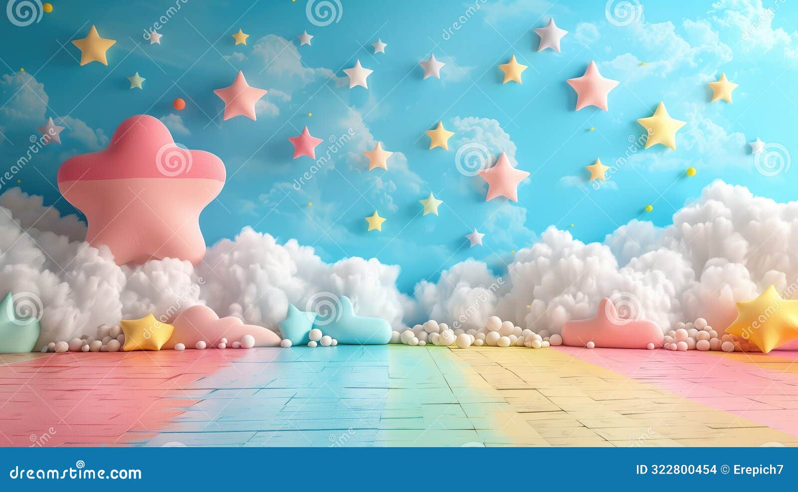 digital empty background for children's sessions in kids color style