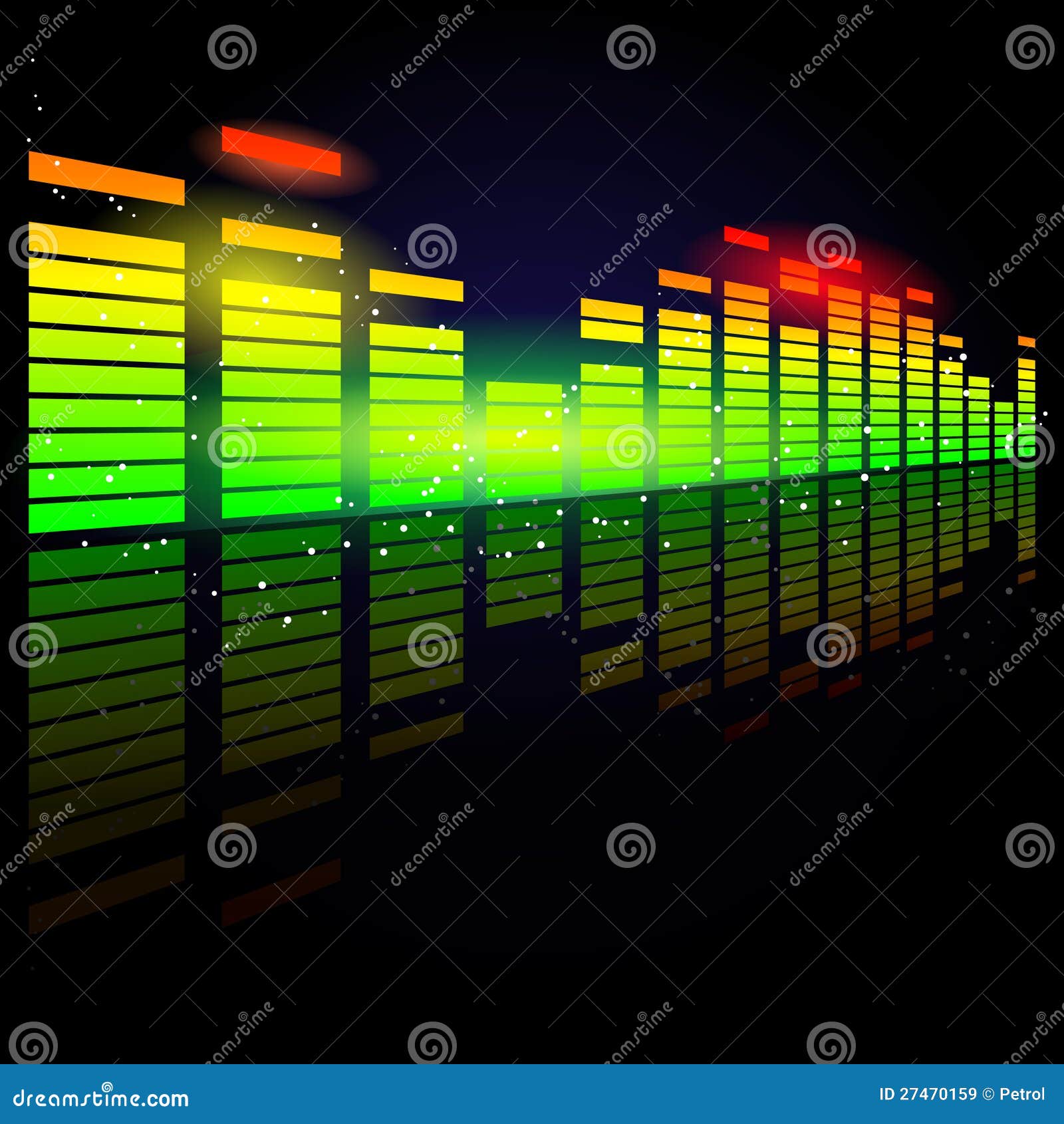 Digital equalizer stock vector. Illustration of listening - 27470159
