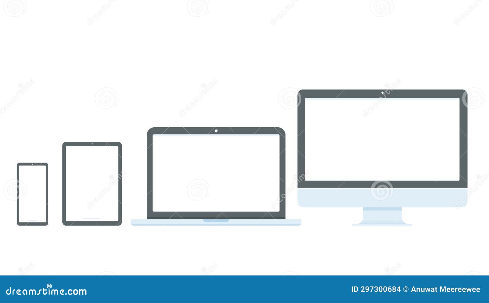 Digital Equipment. Smart Device Technology To Help Work in the Office Stock Illustration