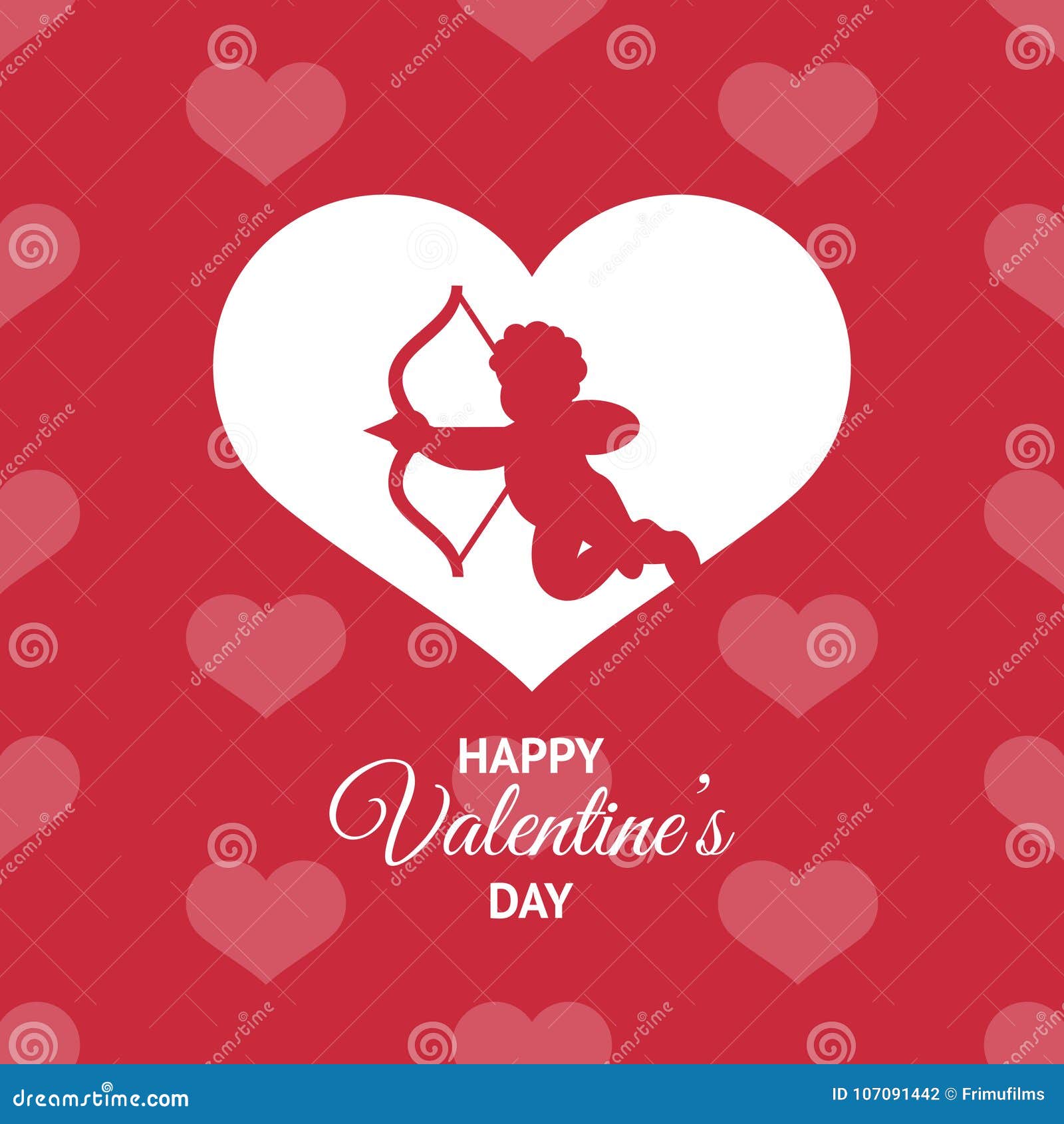 Digital February Happy Valentine`s Day Stock Illustration ...