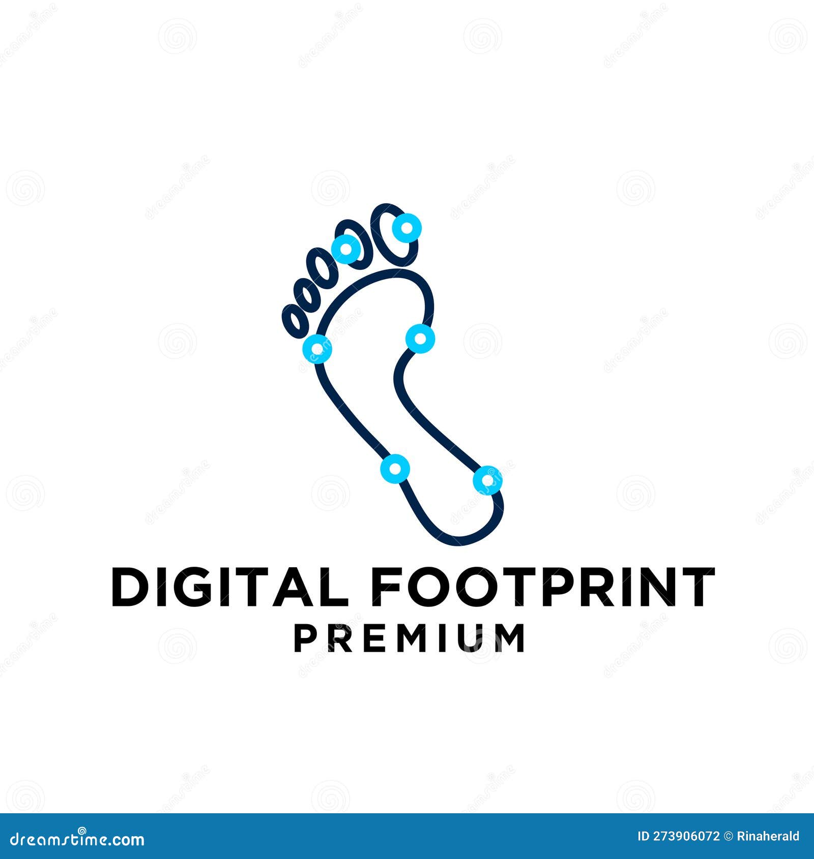 Digital Footprint Logo Icon Design Illustration Stock Illustration