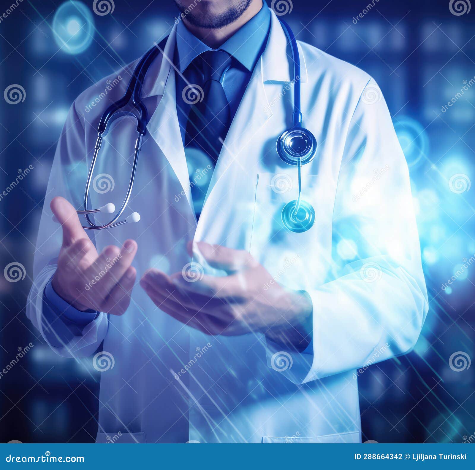 digital healthcare, doctor and ui icon medical on network, science and medical service technology revolutionized health care,