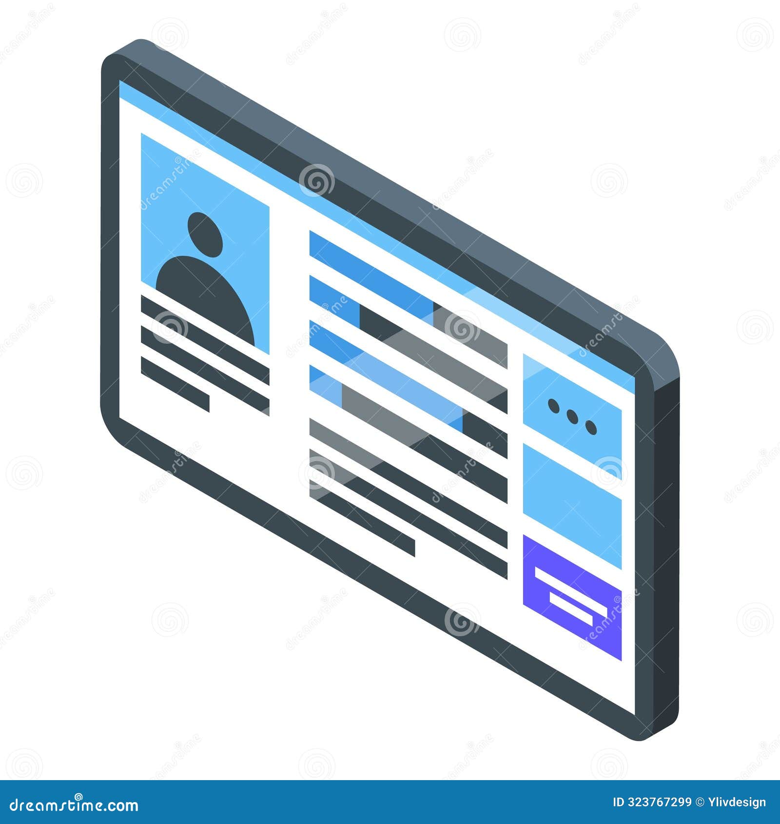 Digital Id Card Displaying Personal Information on White Background