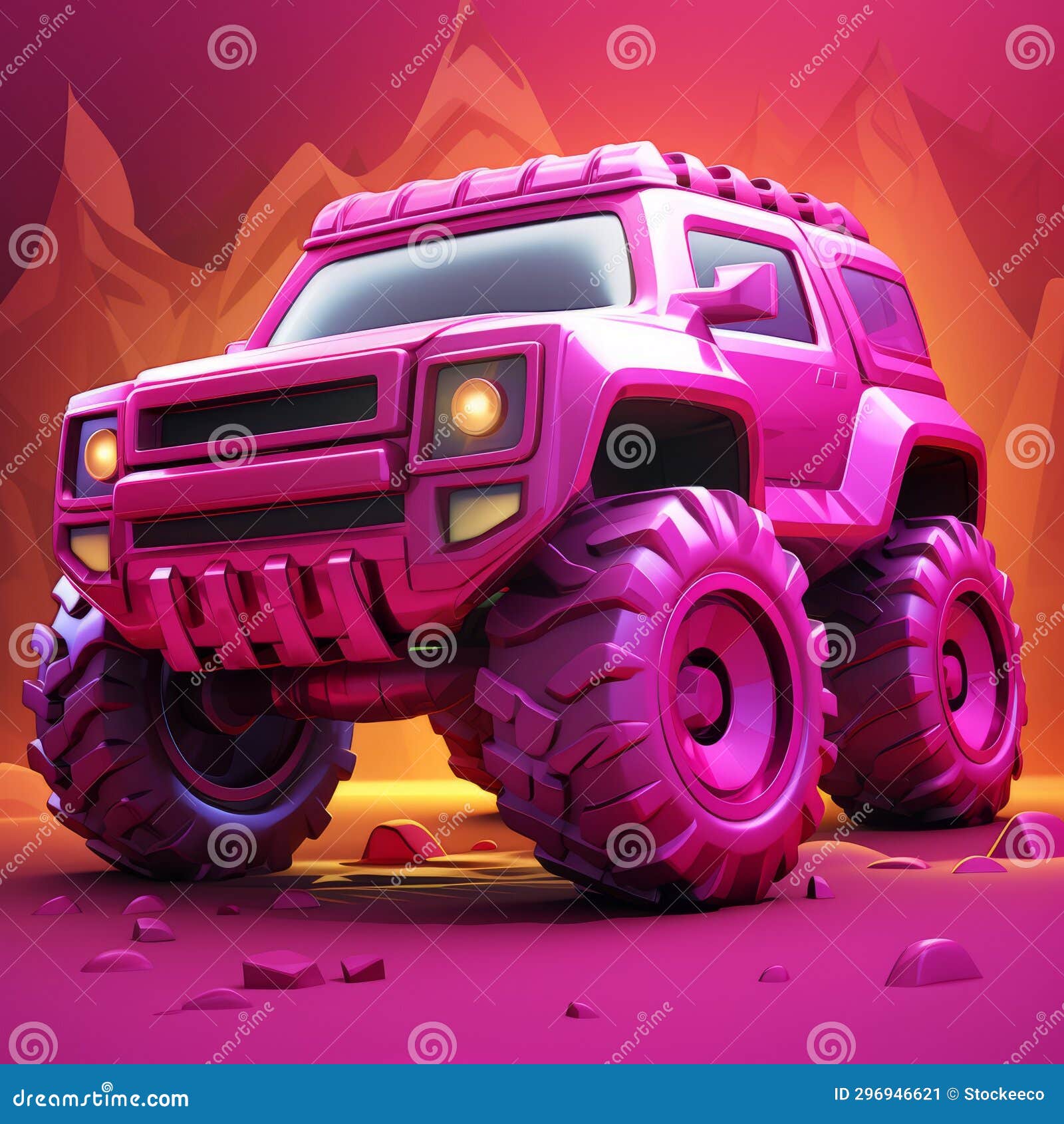 Monster Truck Pink Stock Illustrations – 47 Monster Truck Pink