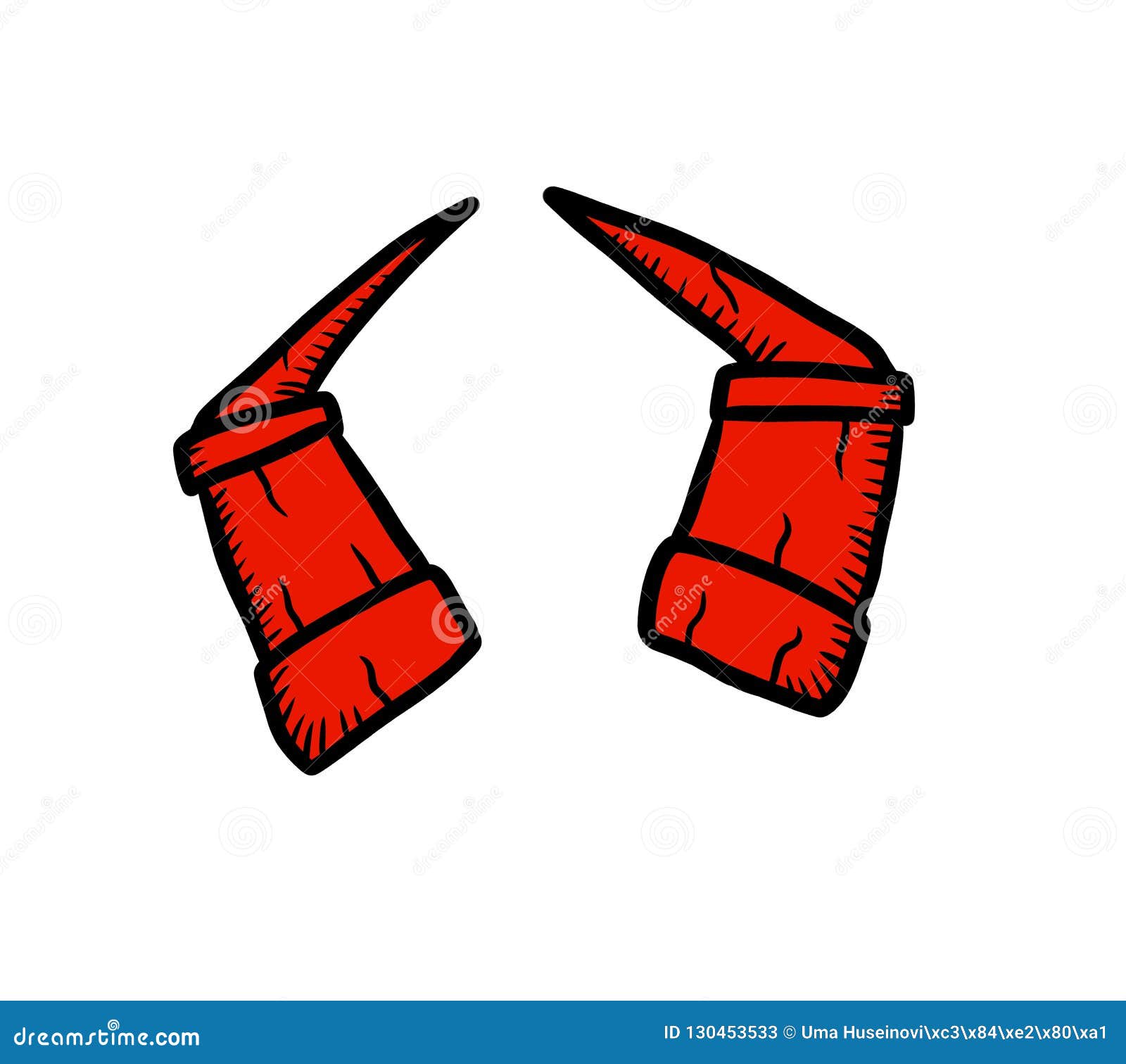 Devil Horns Doodle stock illustration. Illustration of icon 130453533