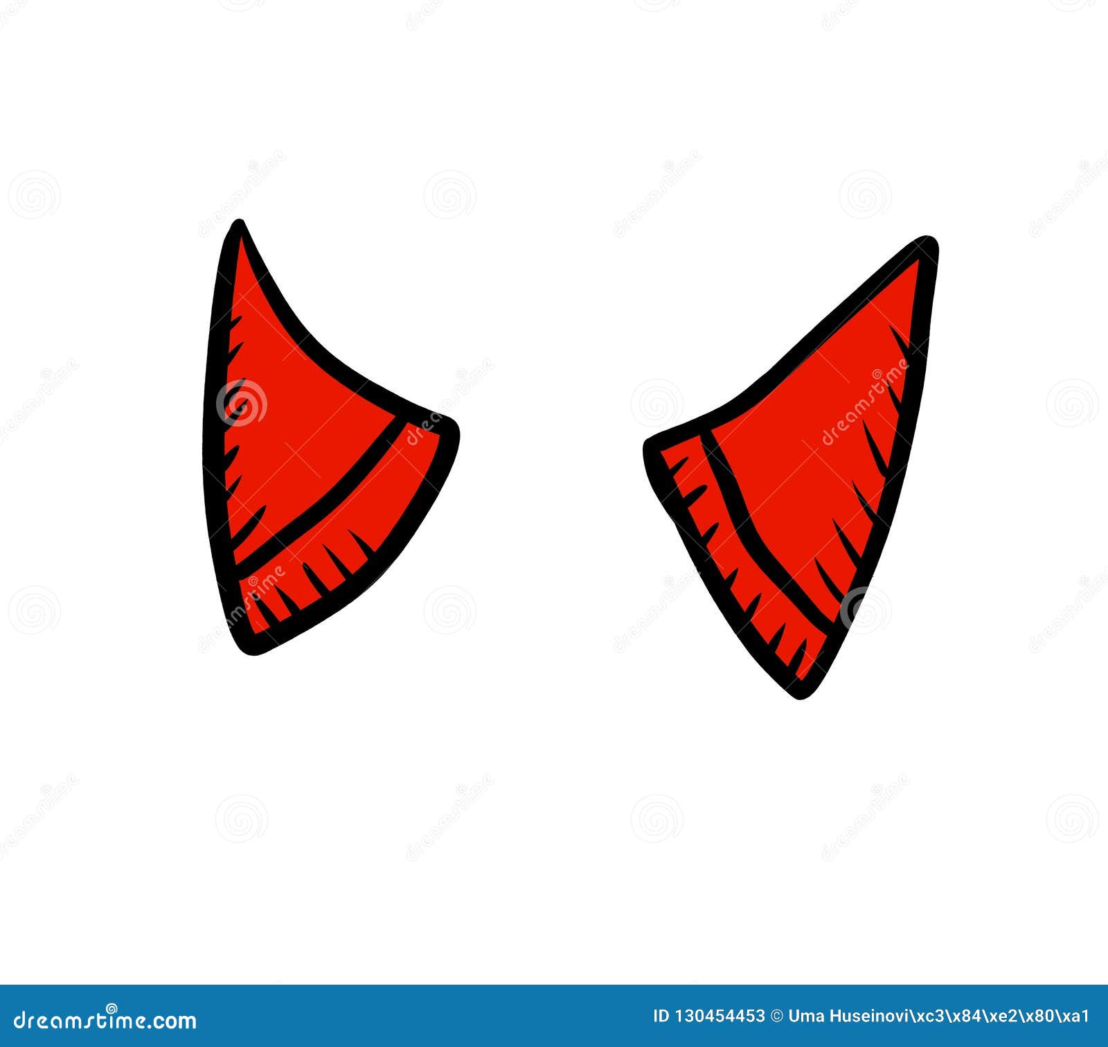 Devil Horns Doodle stock illustration. Illustration of quirky 130454453