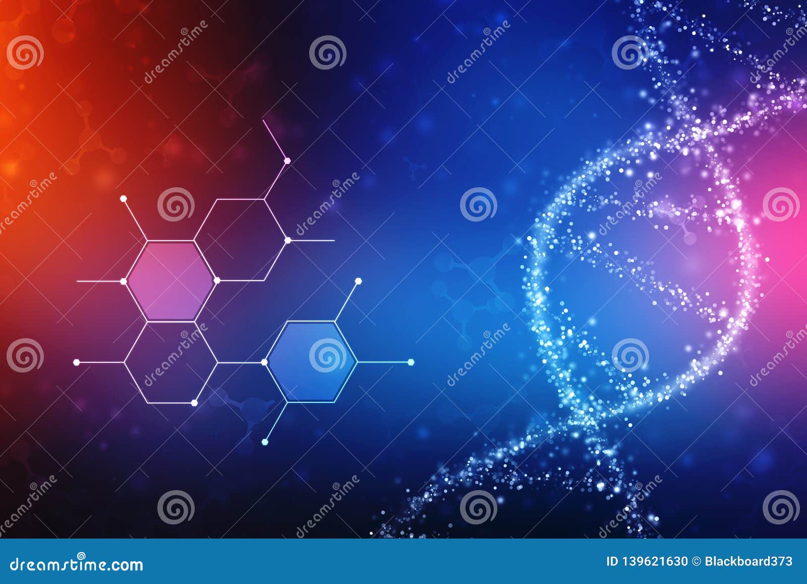 digital  of dna structure, abstract medical background