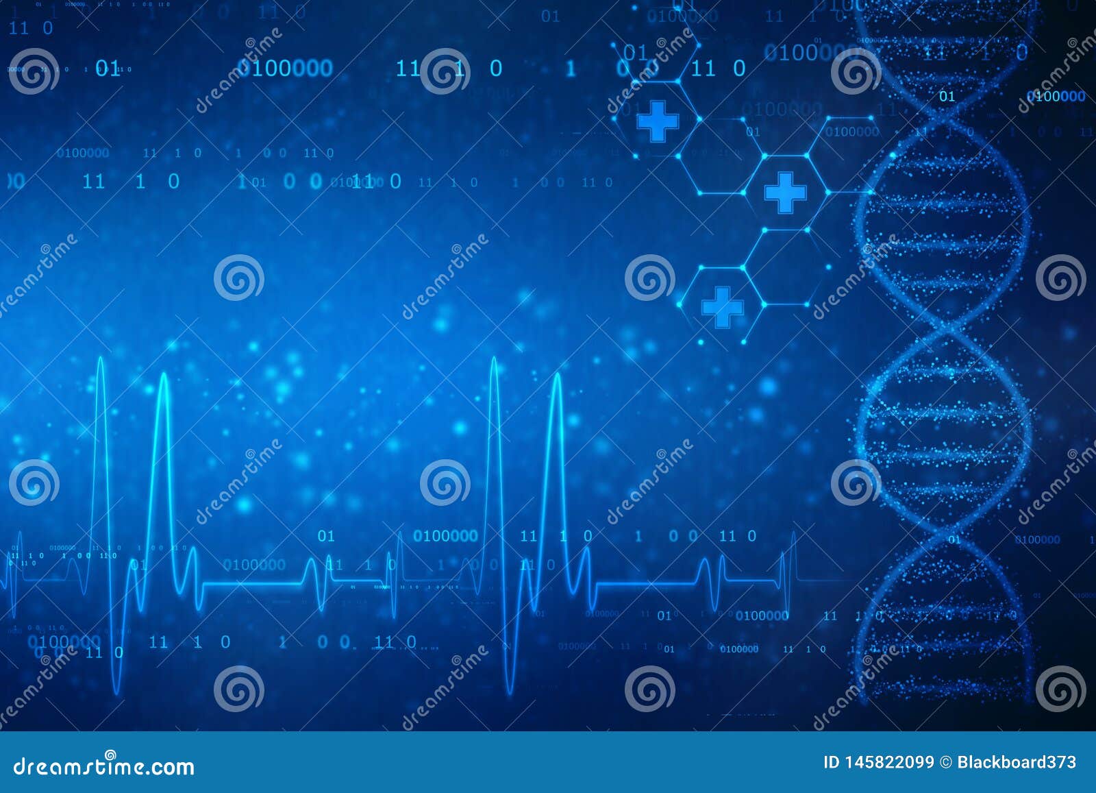 digital  of dna structure, abstract medical background