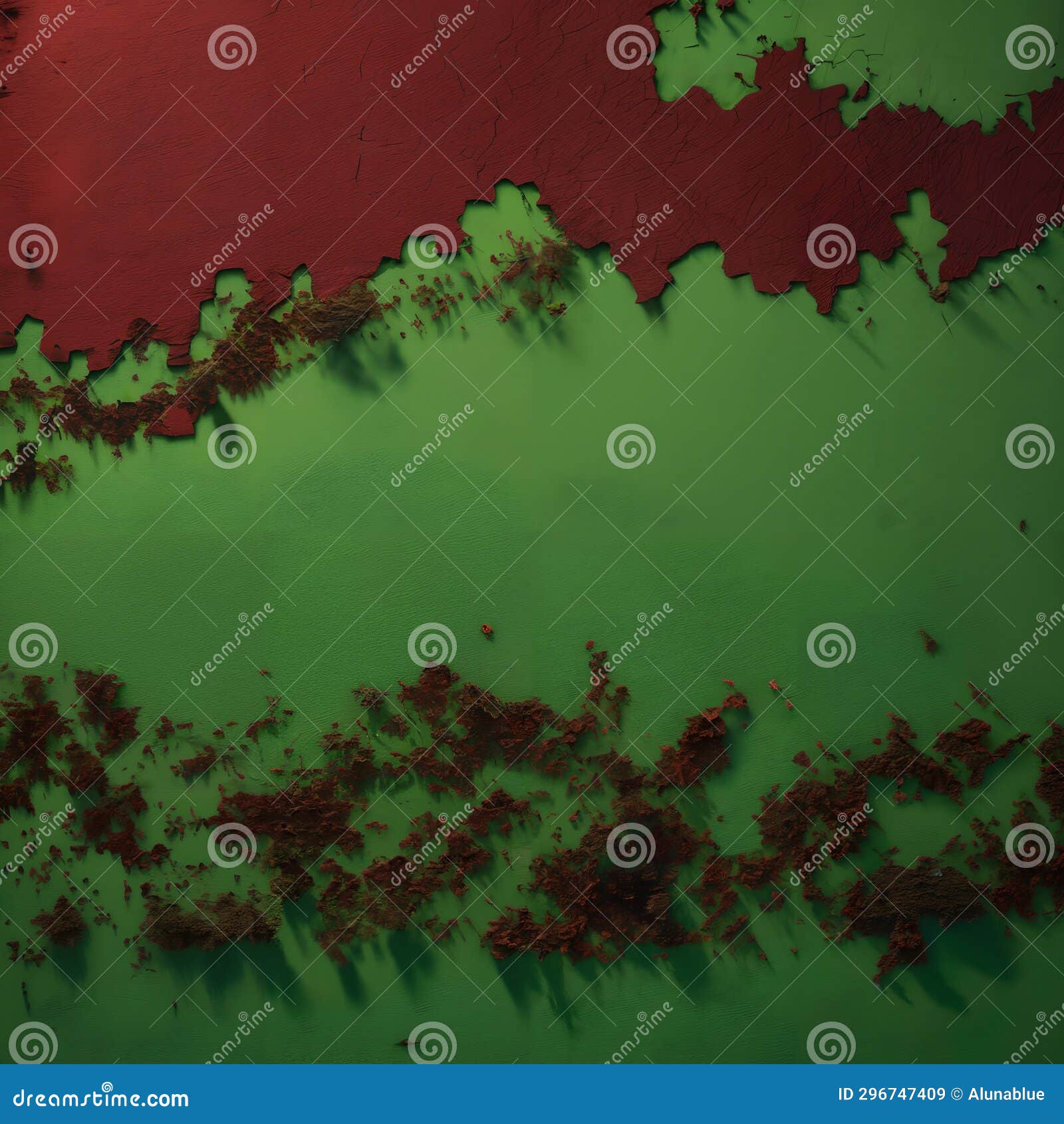 a digital  of a green and red wall.