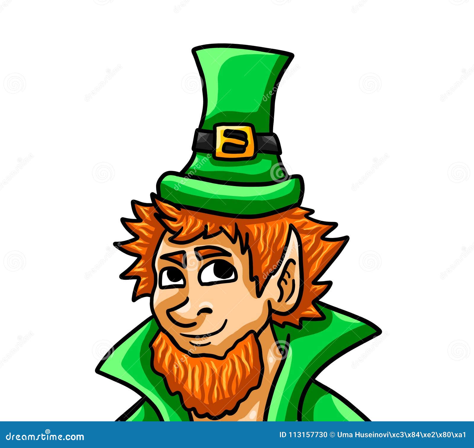Very Funny Leprechaun stock illustration. Illustration of cool - 113157730