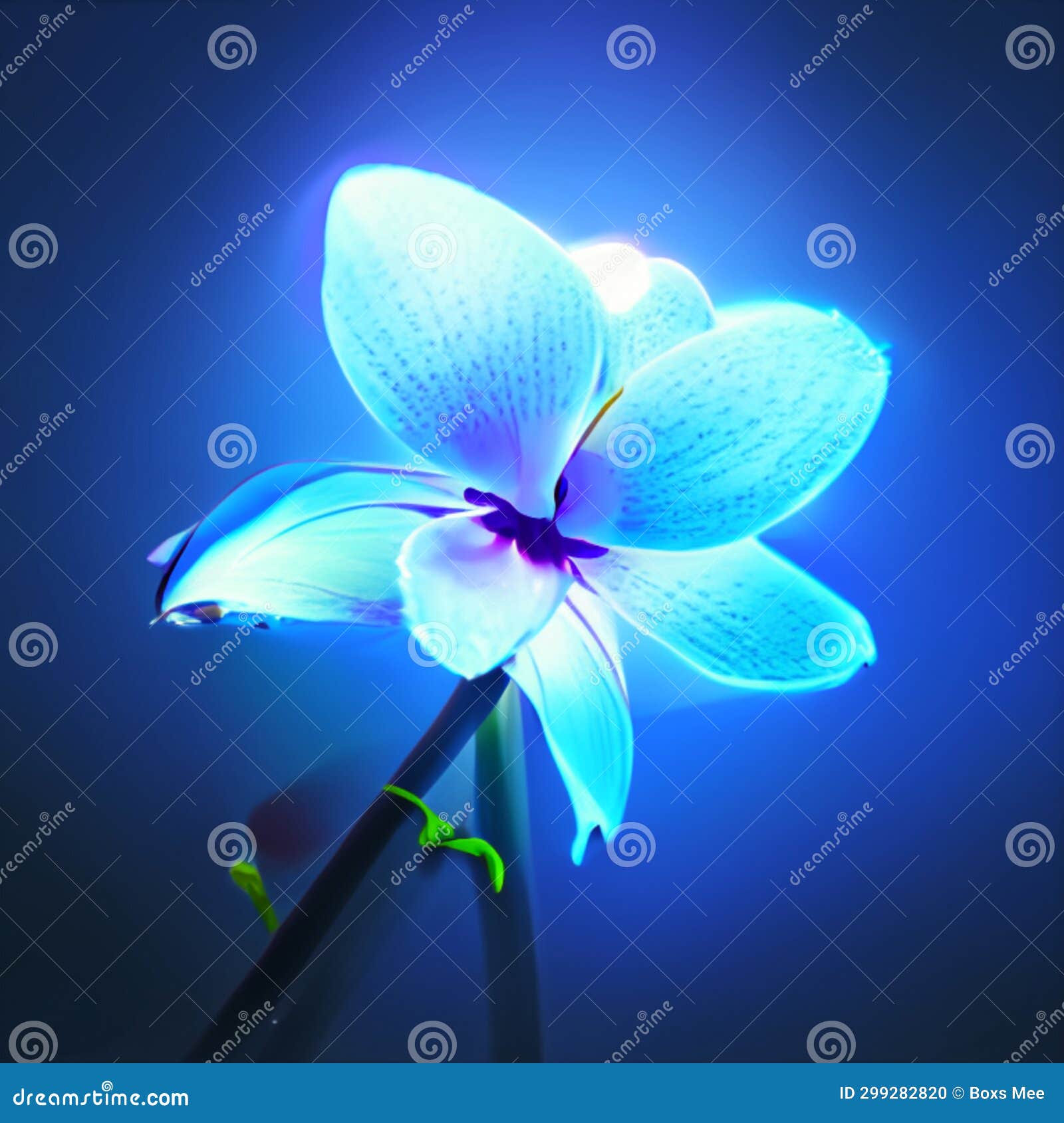 digital  of orchid flower in colour backgrounf ai generated