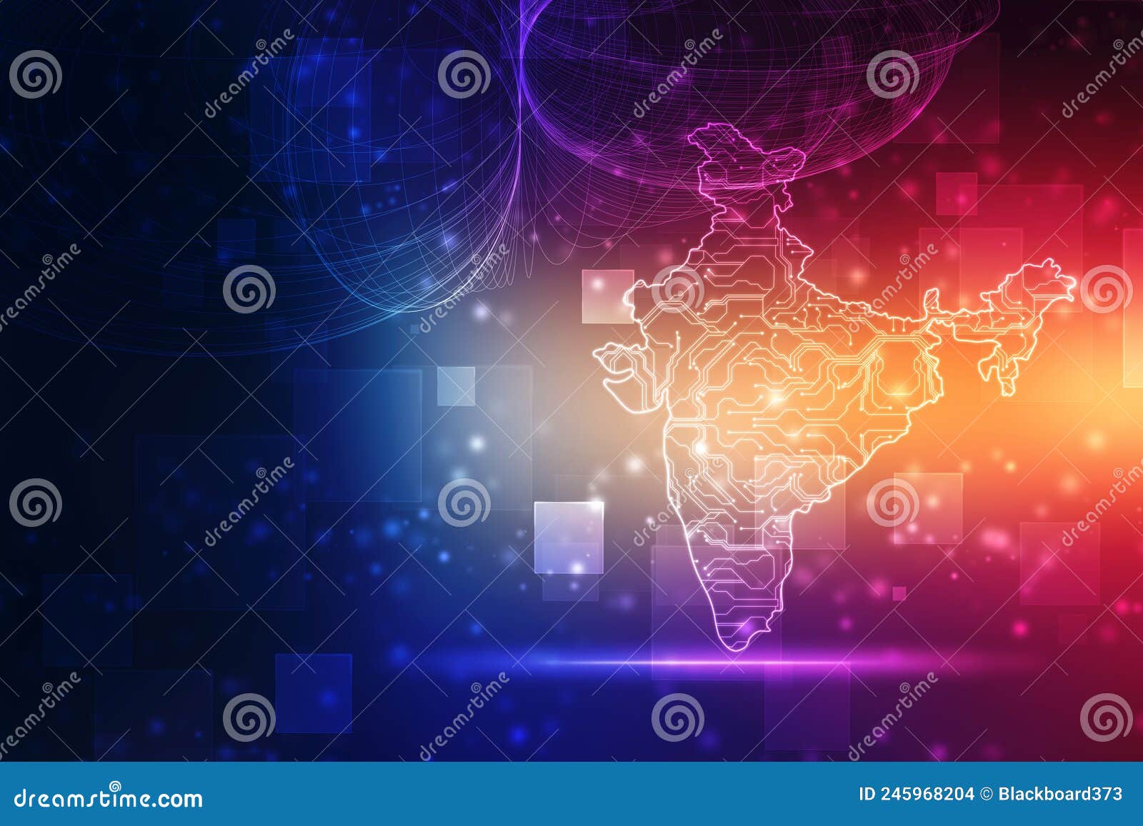 Digital India Concept, India Map with Circuit Lines on Technology Background  Stock Illustration - Illustration of connection, information: 245968204