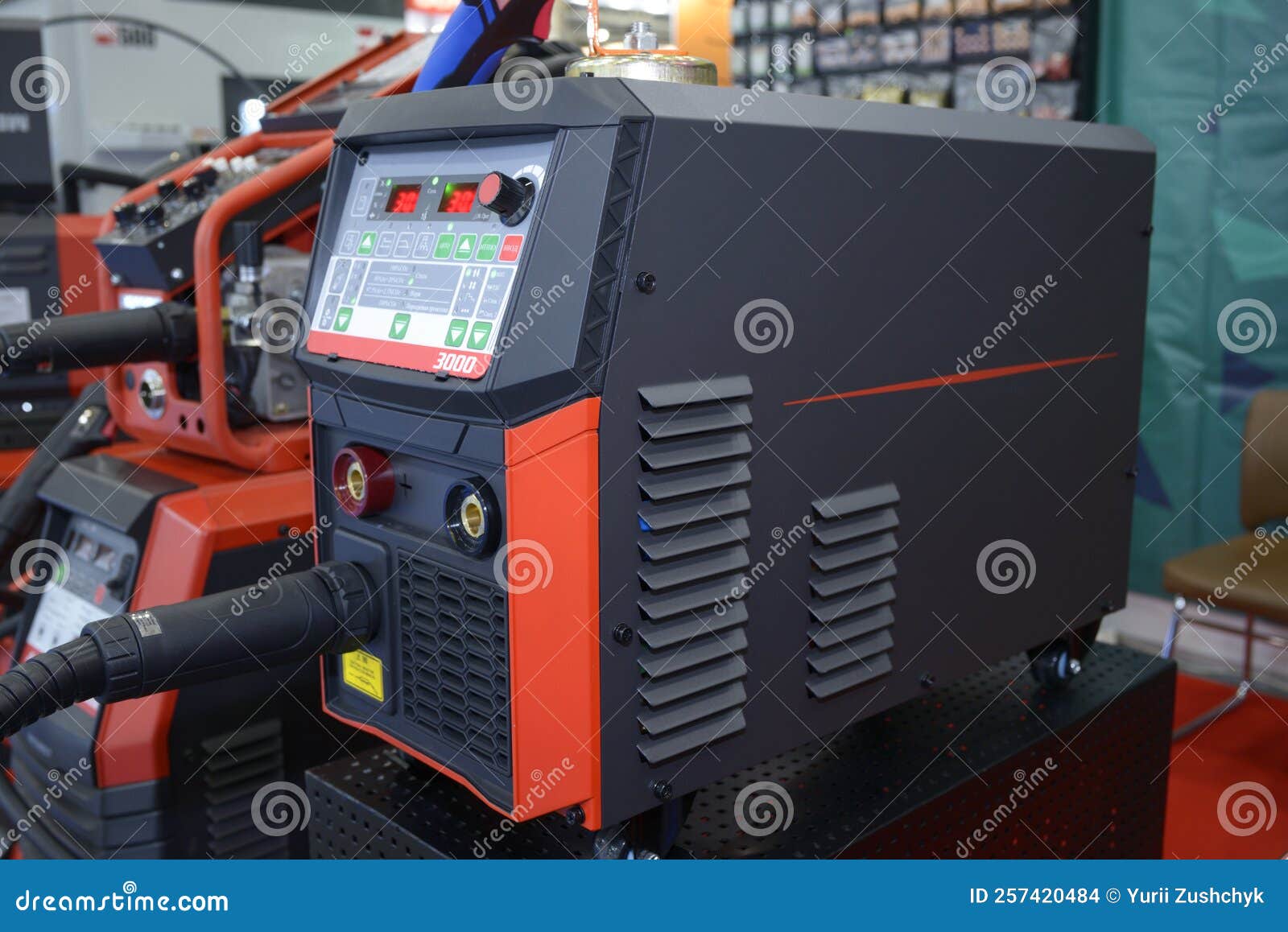 Digital Industrial Semi Automatic Welding Machine Placed on a Stand in