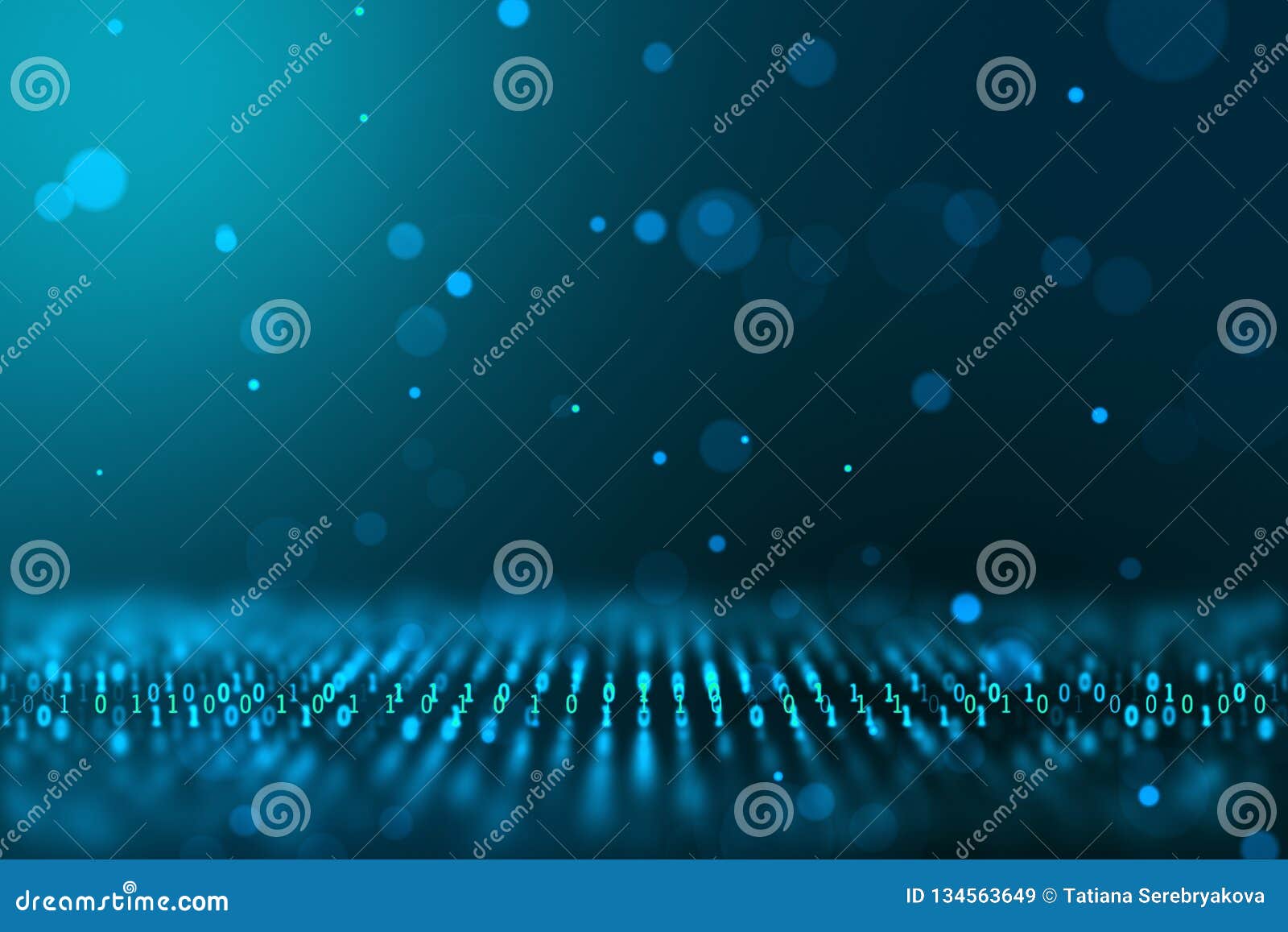 digital information technology binary world concept computer generated background