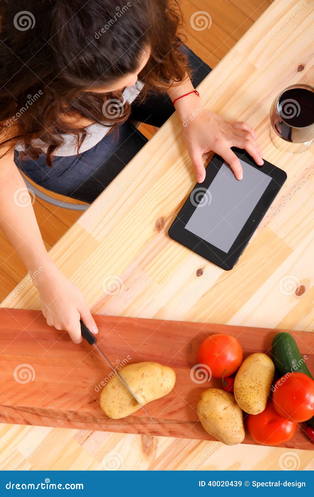 Digital Kitchen stock image. Image of healthy, caucasian 40020439