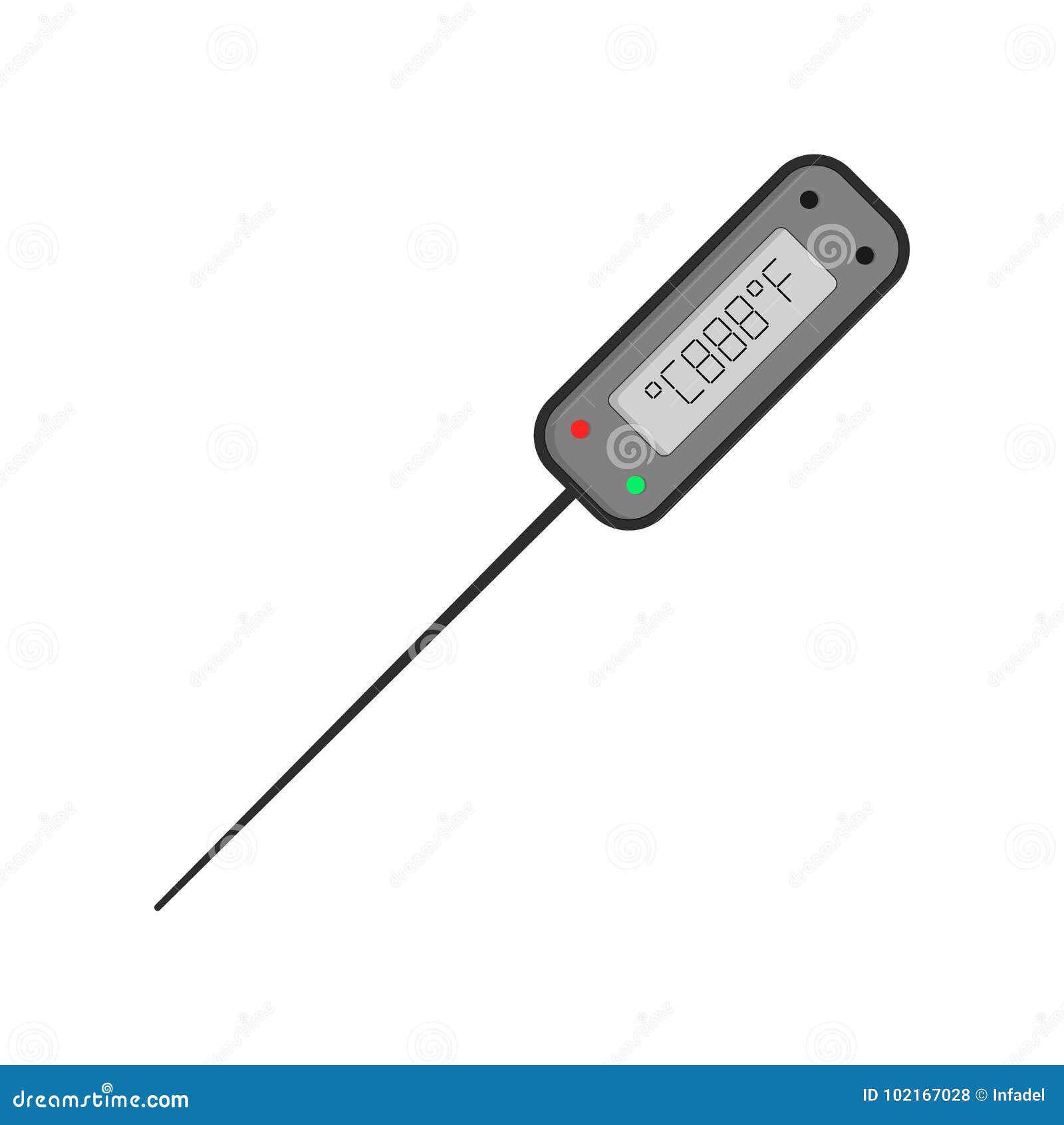 Digital Kitchen Thermometer Stock Vector - Illustration of cartoon