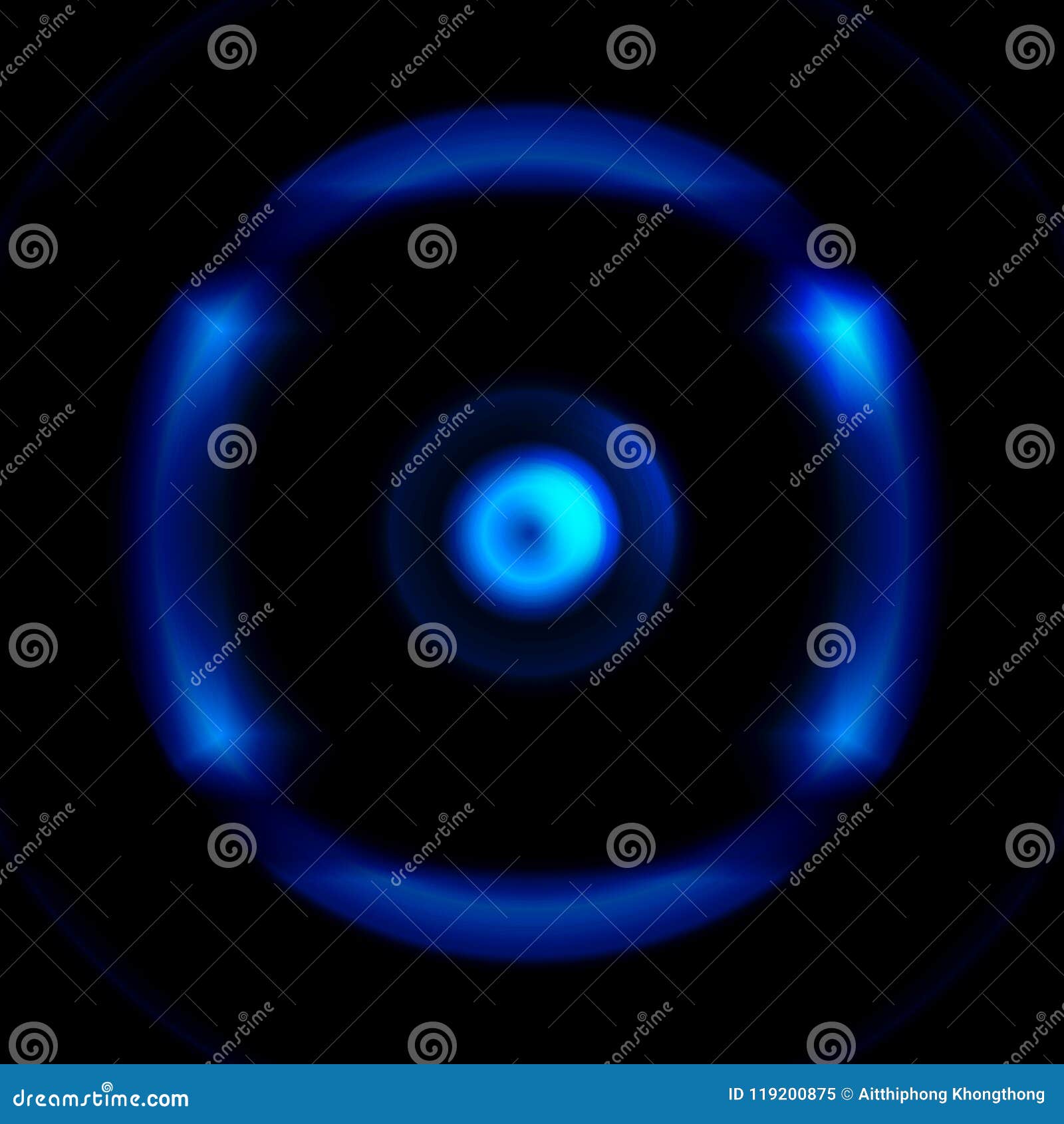 digital lens with blue eye effect, abstract background