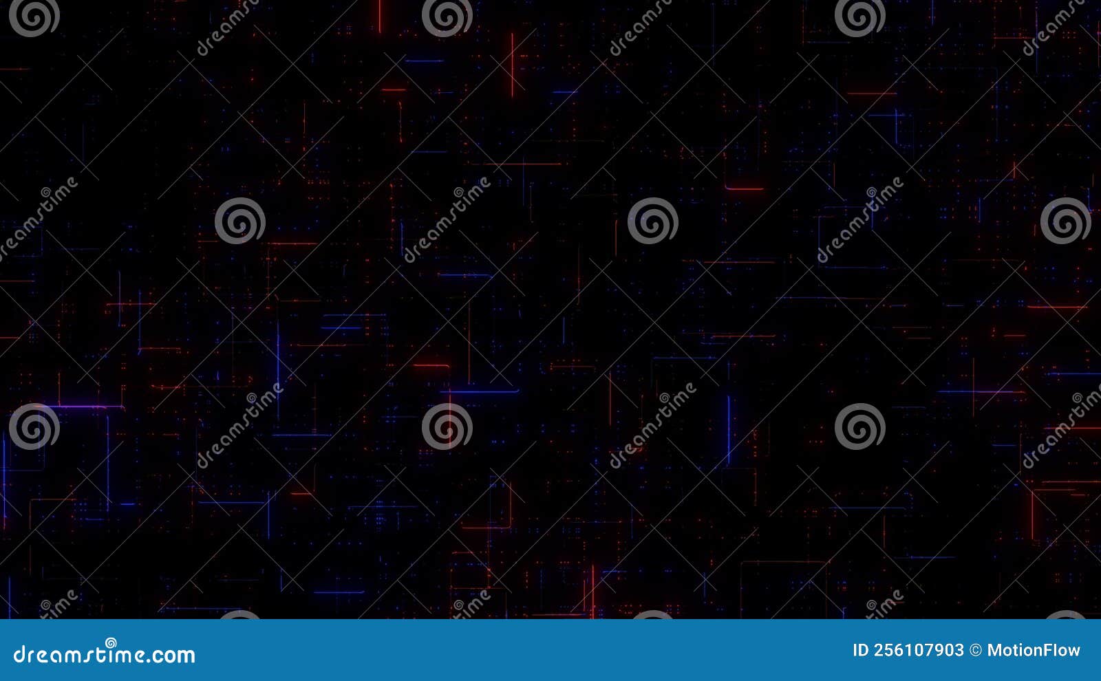Digital Lines Pattern with Glitch Effect on Black Screen Stock Video