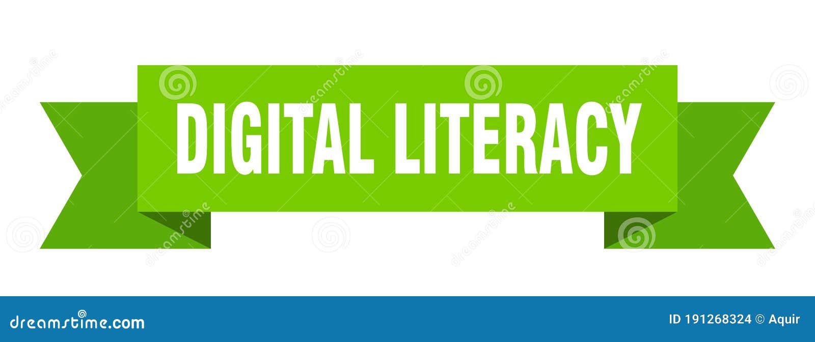 Digital literacy ribbon. stock vector. Illustration of label 191268324