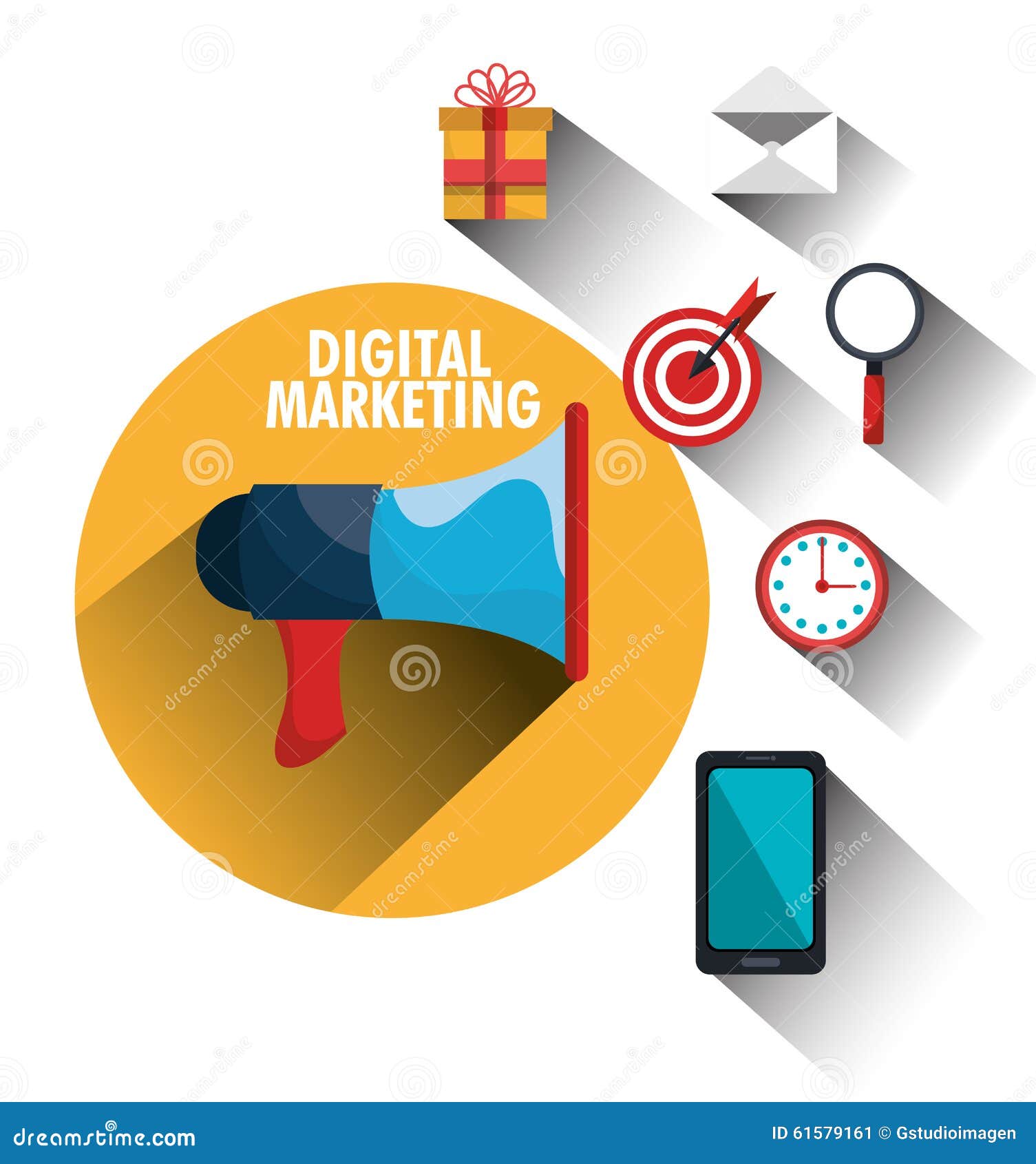 Digital Marketing and Advertising Stock Vector Illustration of