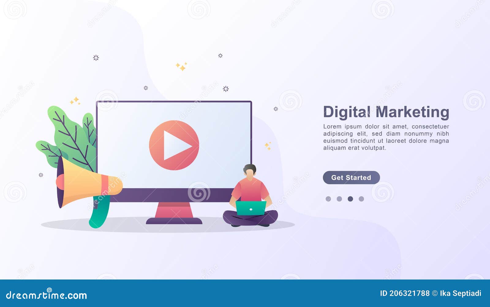 Digital Marketing Illustration Concept With Character Stock Vector digital-marketing-illustration-concept-with-character-stock-vector