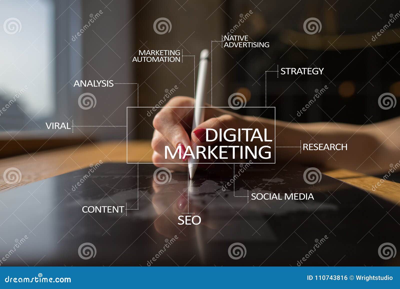 digital marketing technology concept. internet. online. search engine optimisation. seo. smm. advertising.