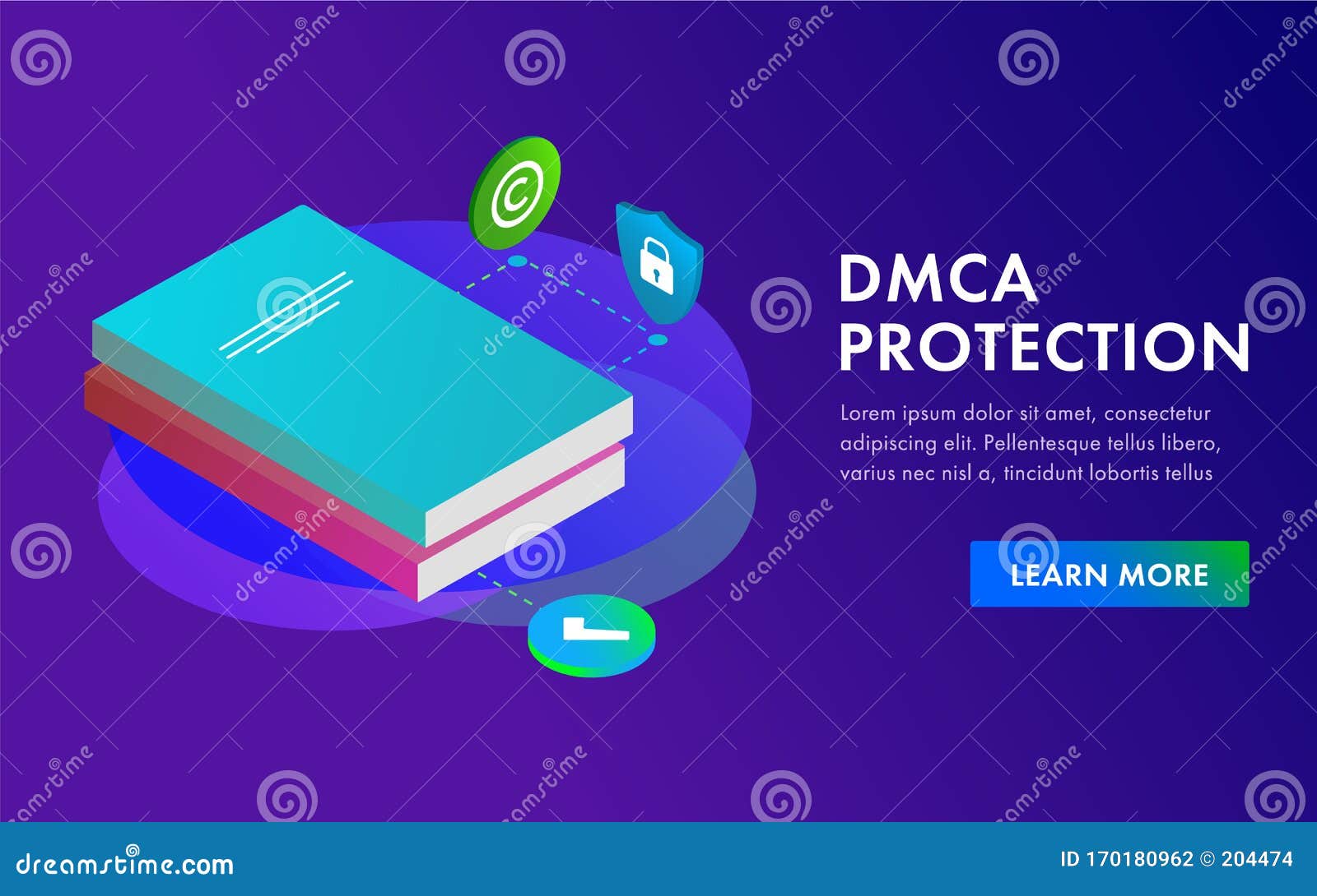 Digital Millennium Copyright Act - Protezione DMCA Proprietà Intellettuale,  Modello Isometrico Dei Contenuti Di Sicurezza Del Cop Illustrazione  Vettoriale - Illustrazione di dati, internet: 170180962