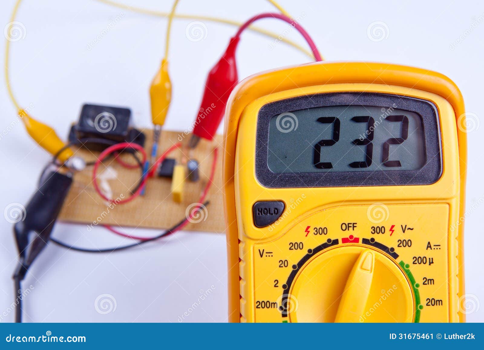 Digital Multimeter with Board Stock Image Image of equpment, board