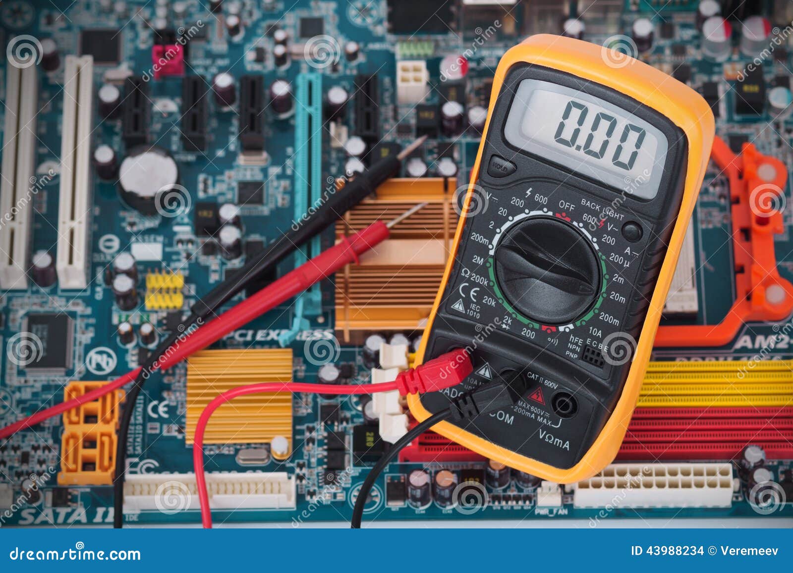 Digital multimeter stock photo. Image of information 43988234