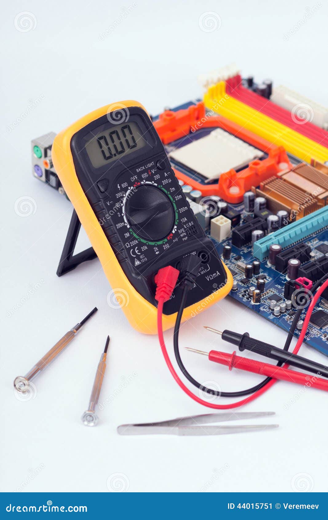 Digital multimeter stock image. Image of computer, multimeter 44015751