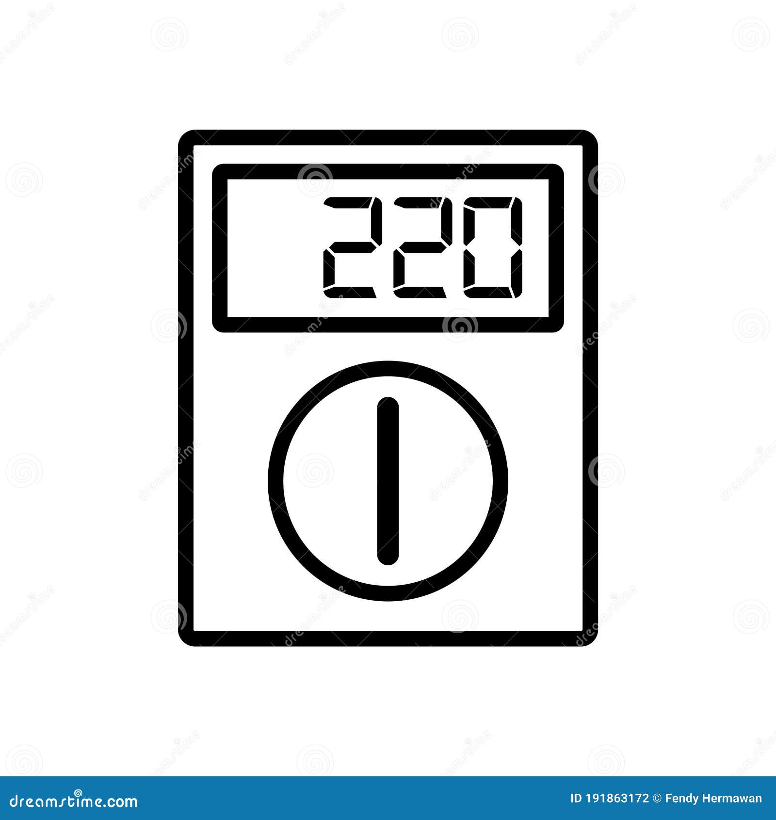 Digital Multimeter Electrical Symbol Icon Vector Design Template