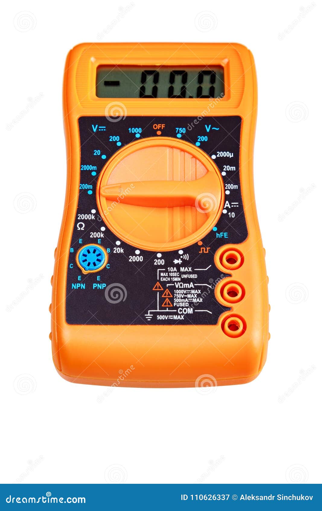 Digital Multimeter with Numbers Stock Image Image of electronic