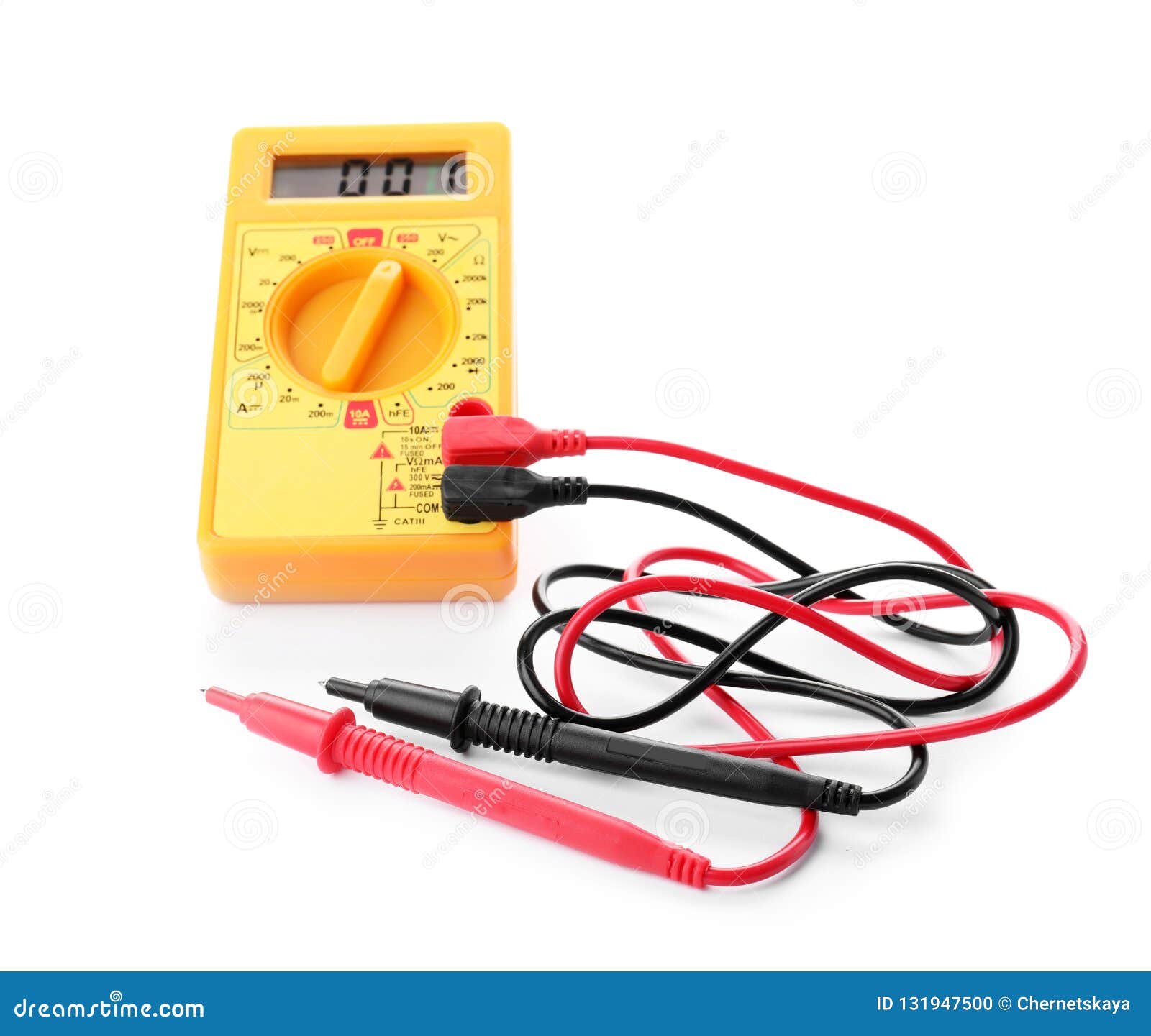 Digital Multimeter on White Background. Stock Photo Image of