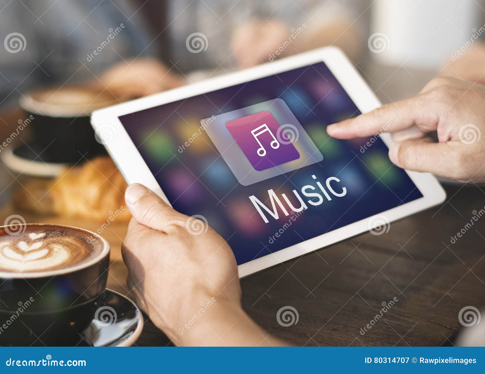 Digital Music Streaming Multimedia Entertainment Online Concept Stock Image - Image of listening ...