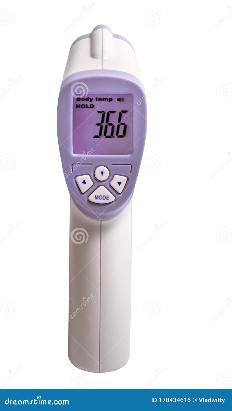 Digital IR Infrared Thermometer Non Contact Temperature LCD Display Gun, White