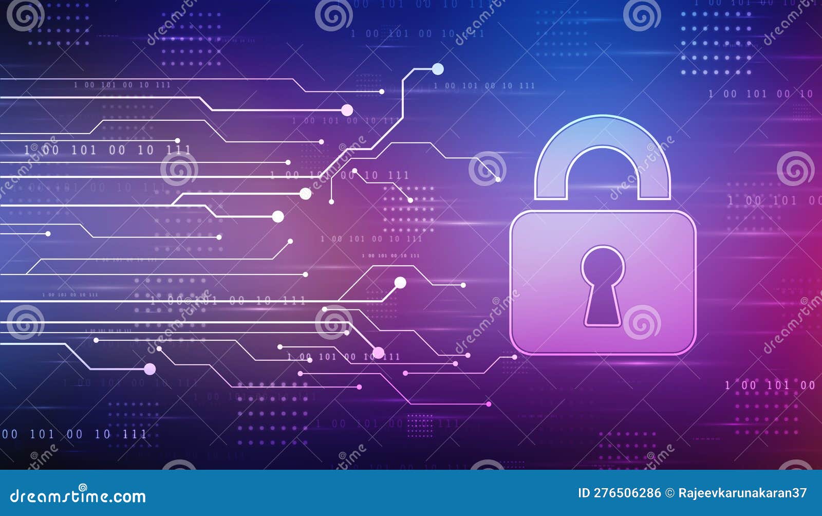 Technology Security Concept. Modern Safety Digital Background Cyber