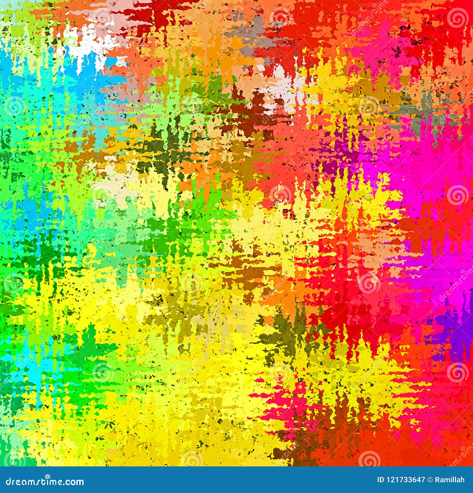 Digital Painting Multi-Color Abstract Spatter Brush Paint in Different ...