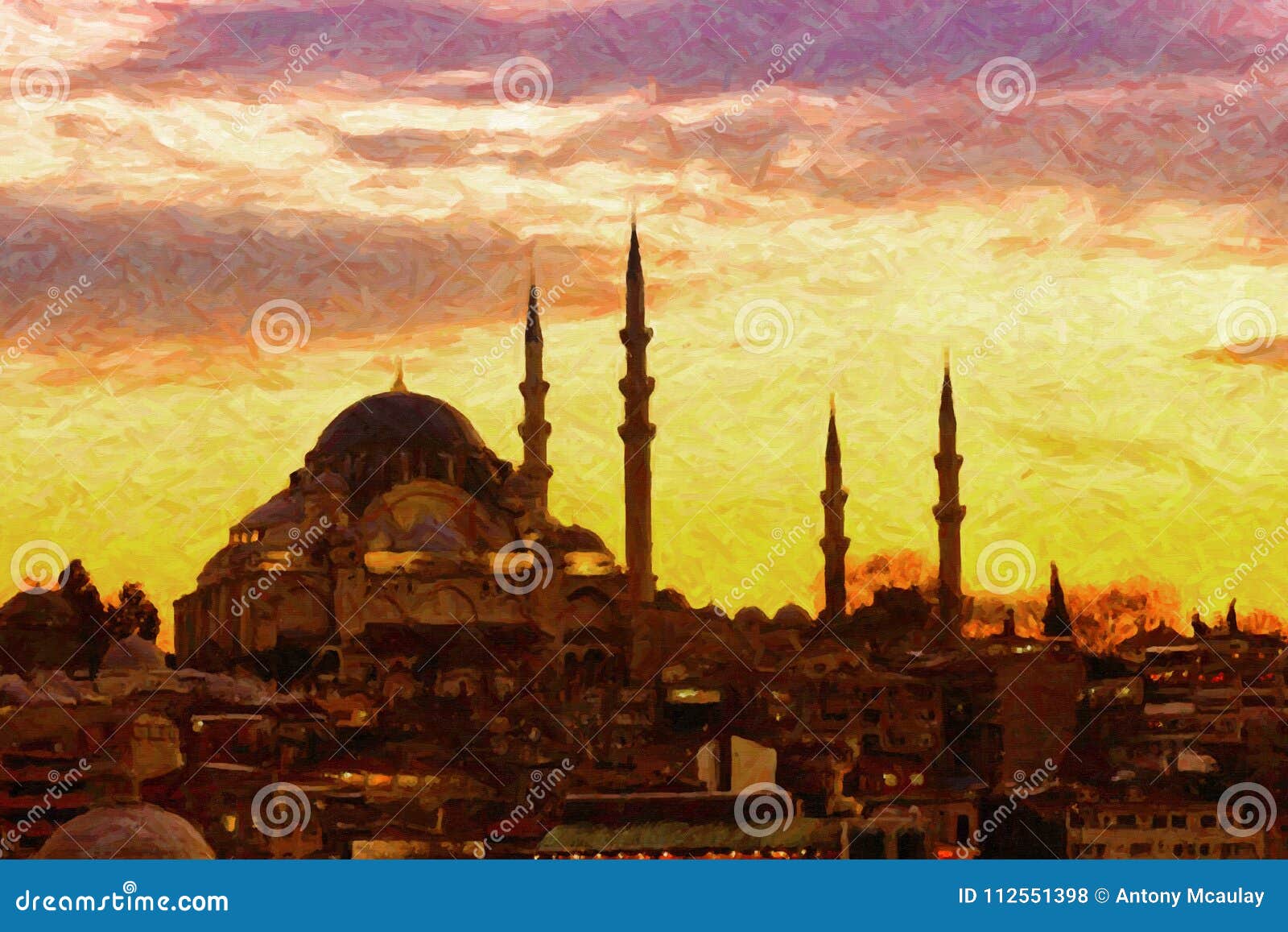 suleiman mosque digital painting