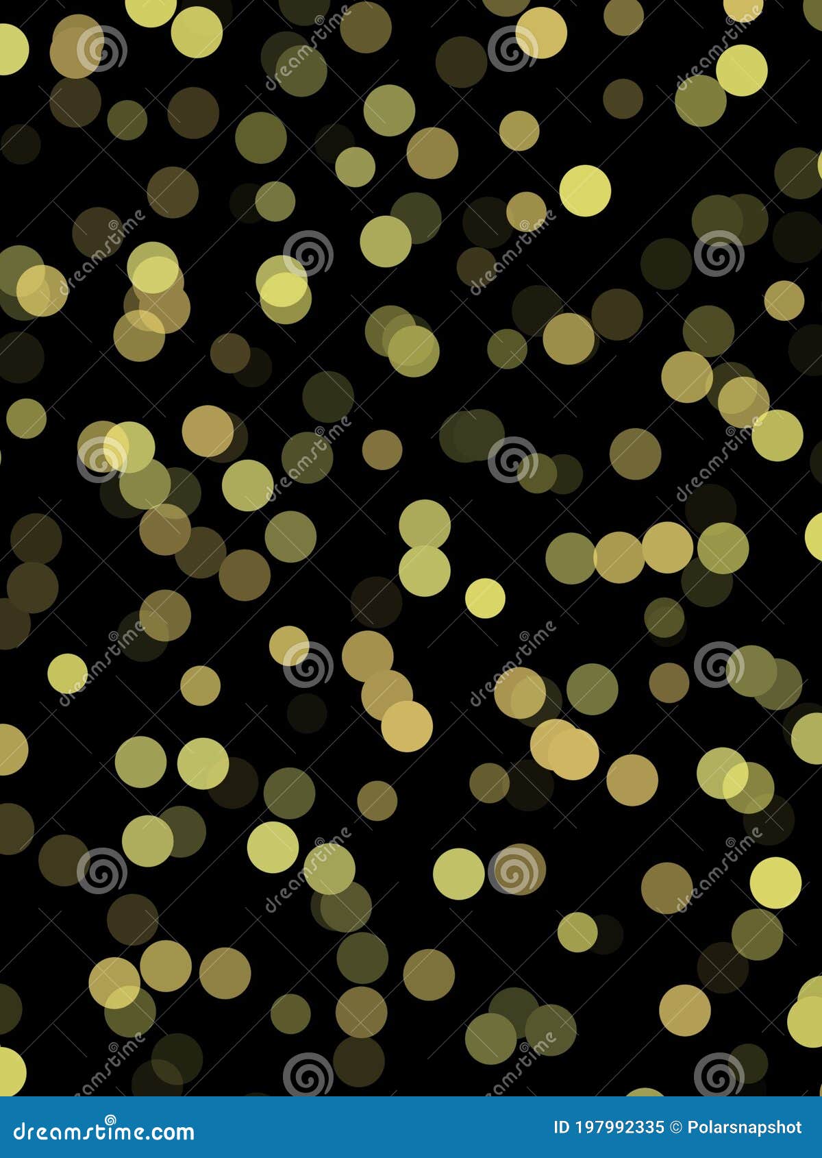 digital pastel yellow polka dots on black