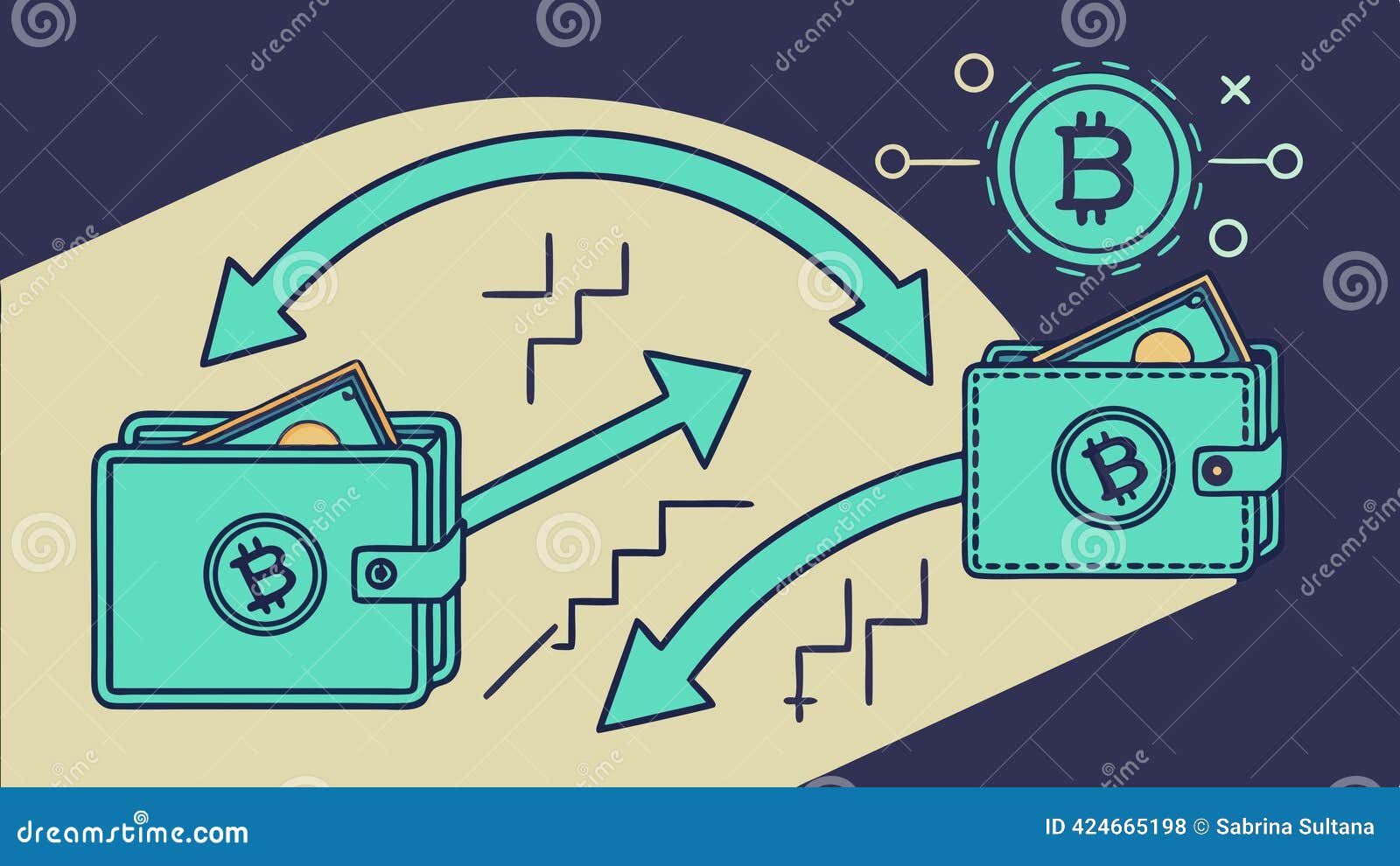 Digital Payments: Cryptocurrency Wallets and Secure Transactions, Vector  Design Generative AI Stock Vector - Illustration of emphasizing, wallet:  424665198