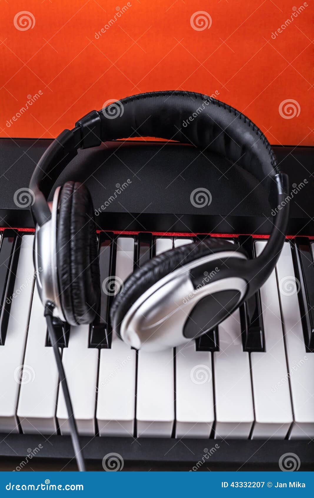 Digital Piano and Headphones Stock Image Image of harmony, abstract