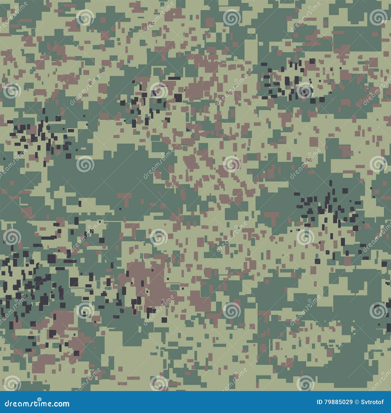 Digital Pixel Camouflage Seamless Pattern for Your Design. Vector ...
