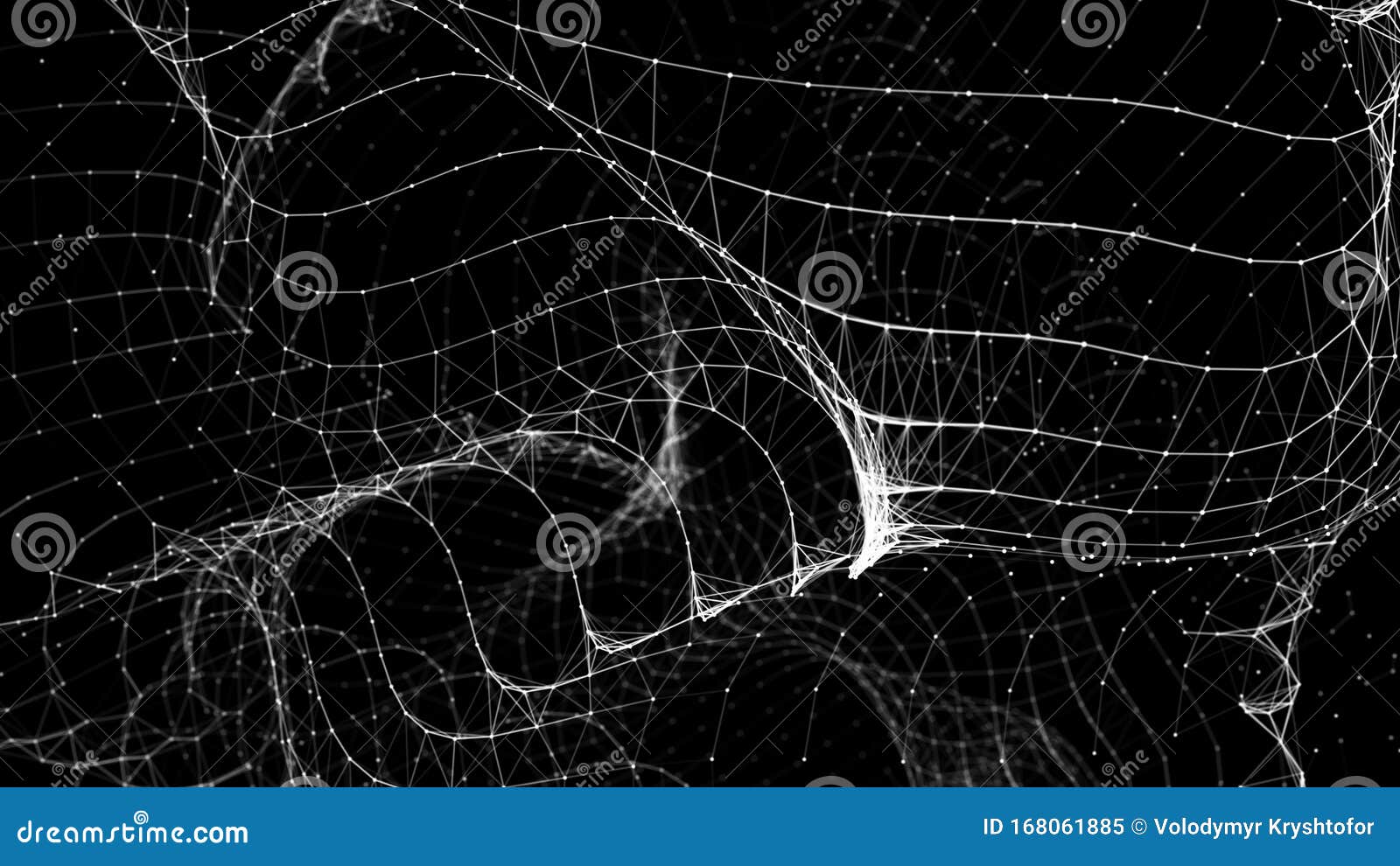 digital plexus of glowing lines and dots. abstract background. etwork. 3d rendering