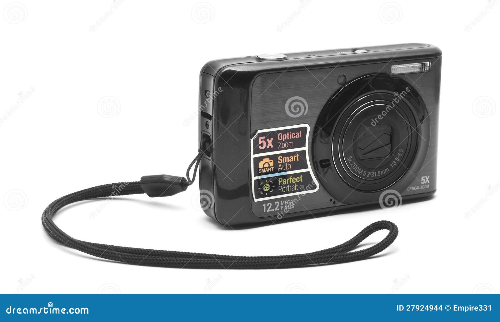 Digital pocket camera stock photo. Image of black, technology 27924944