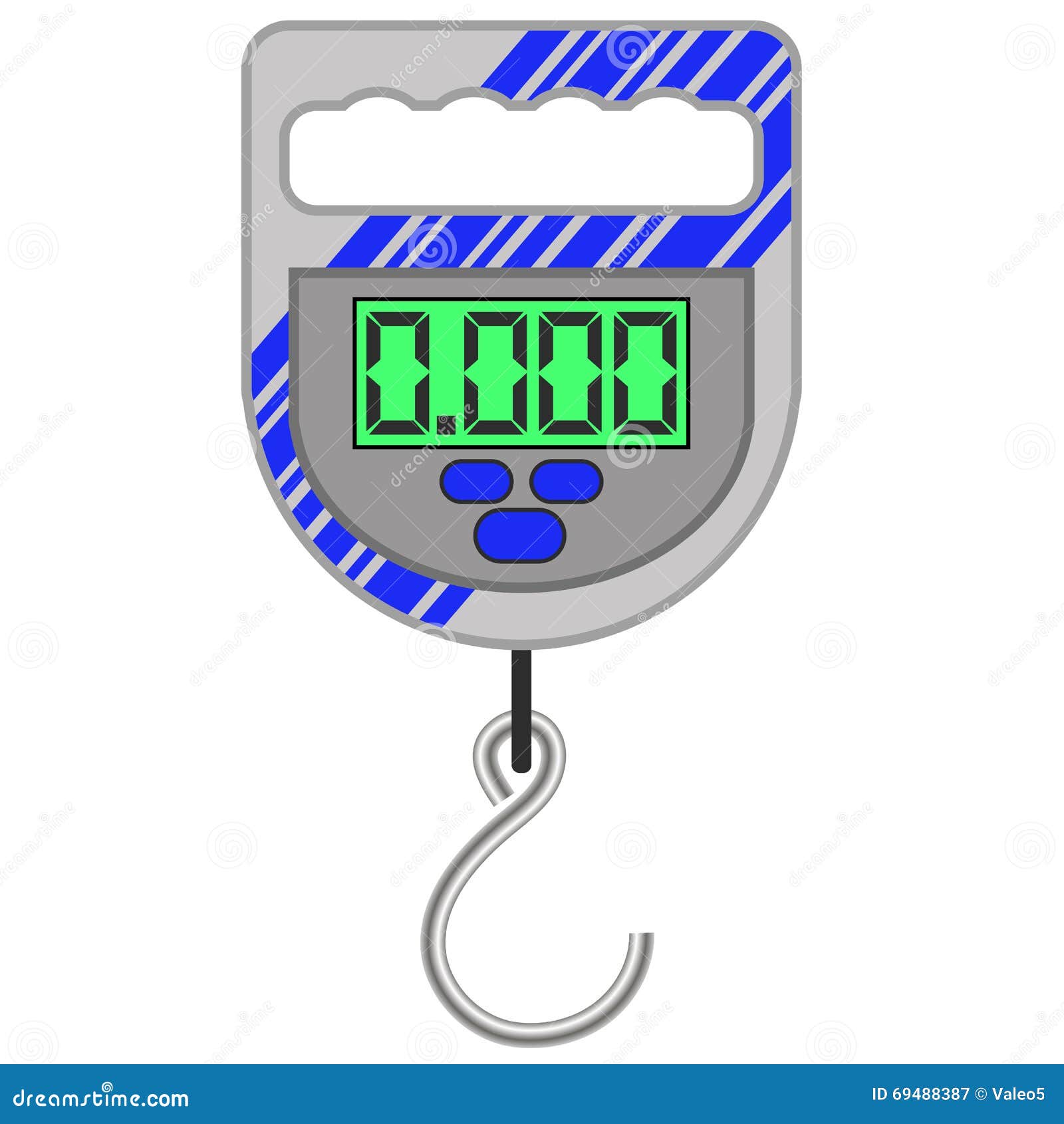 Digital Portable Weighing Scale Stock Illustration - Illustration of  modern, measure: 69488387