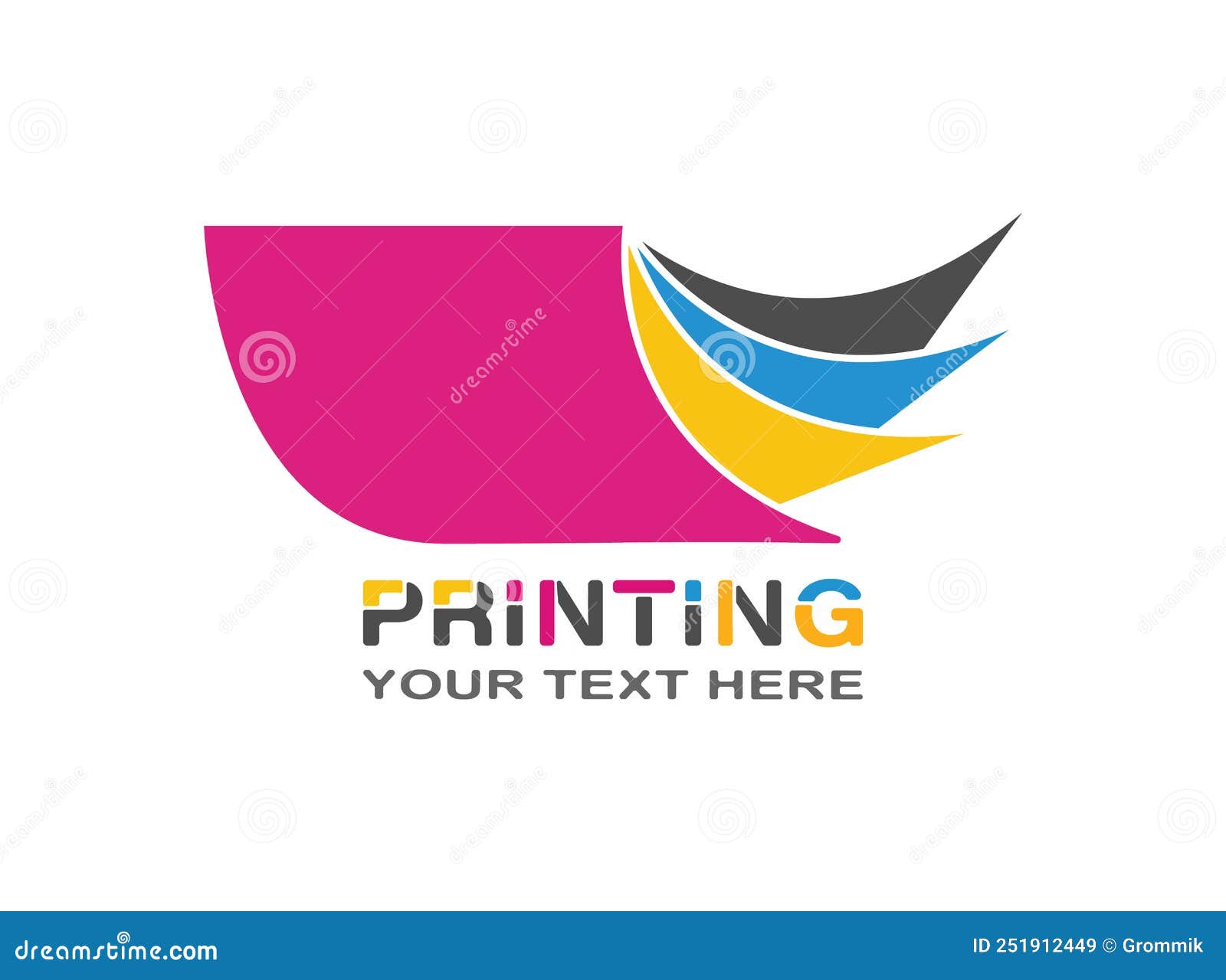 Digital printing template for a logo sticker Vector Image