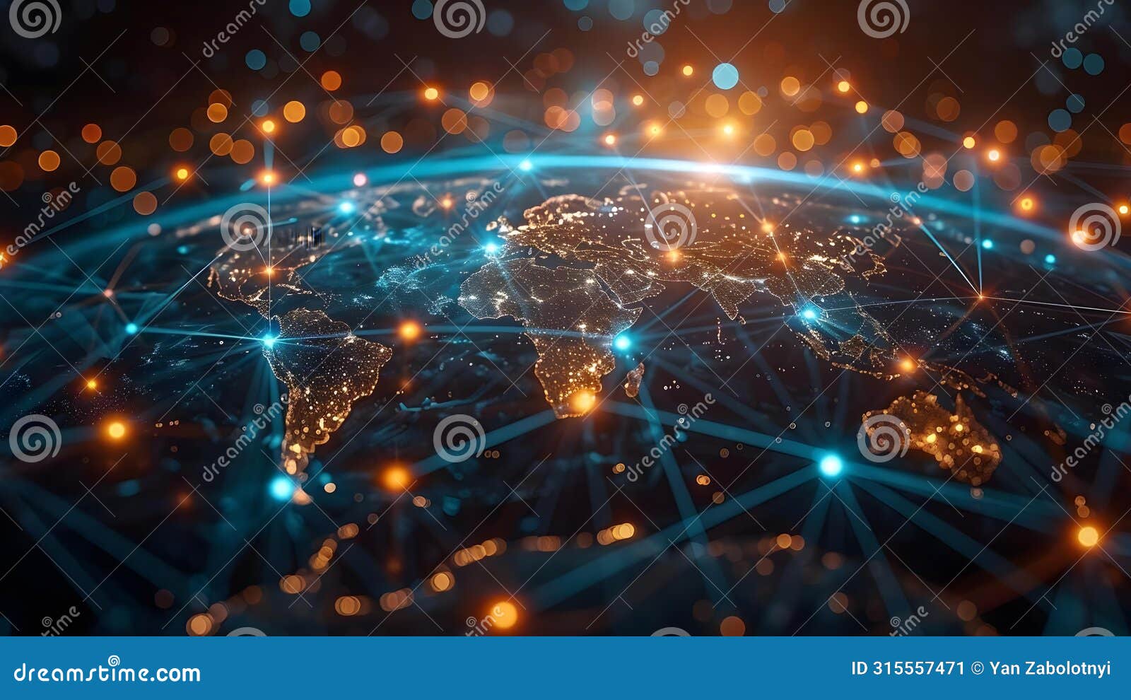 digital pulse: networking the globe with a focus on the usa. concept global networking, usa trends,