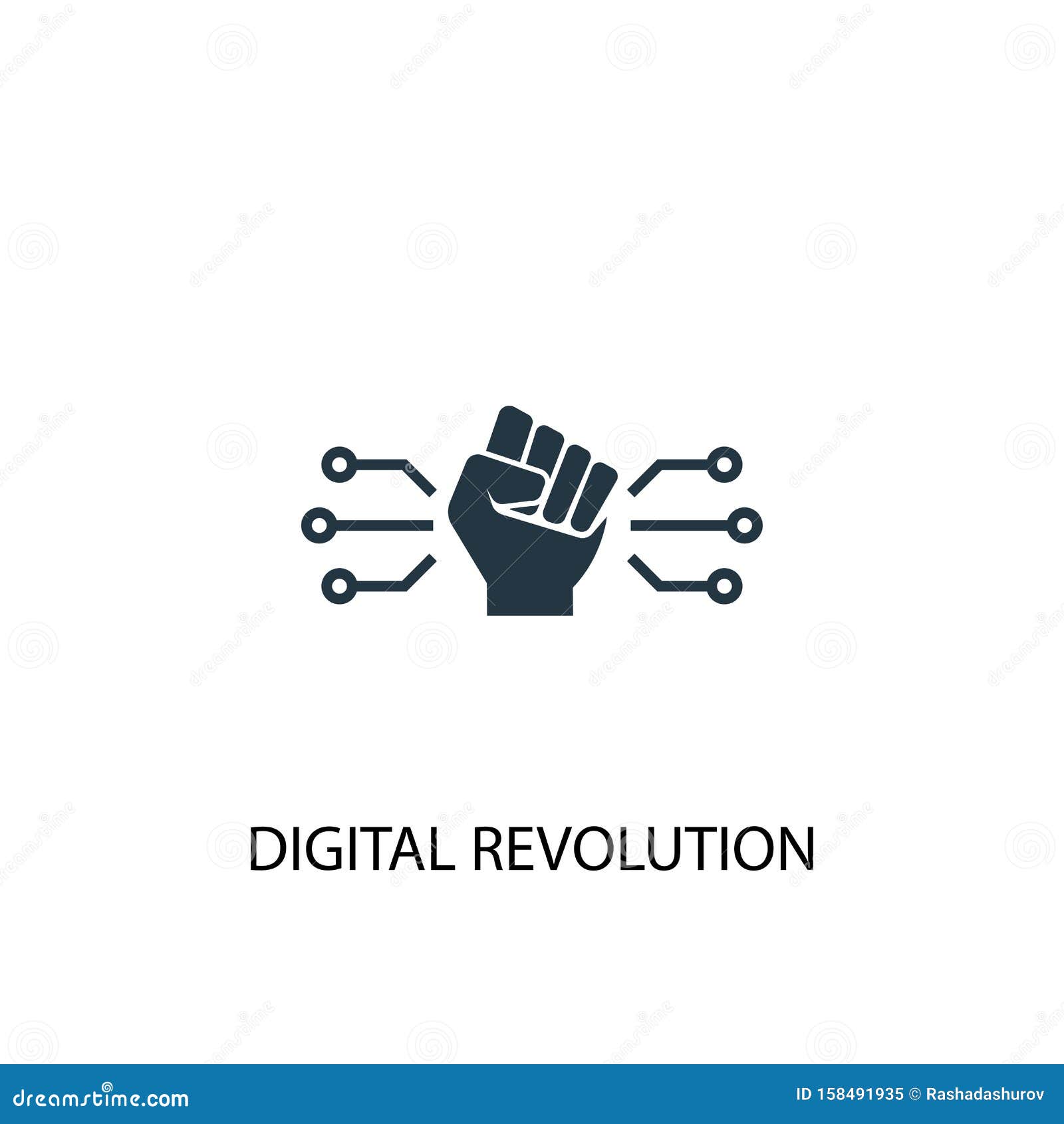 digital revolution icon. simple 