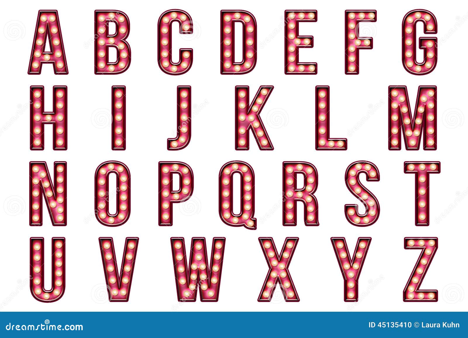 digital scrapbook alphabet burlesque marquee