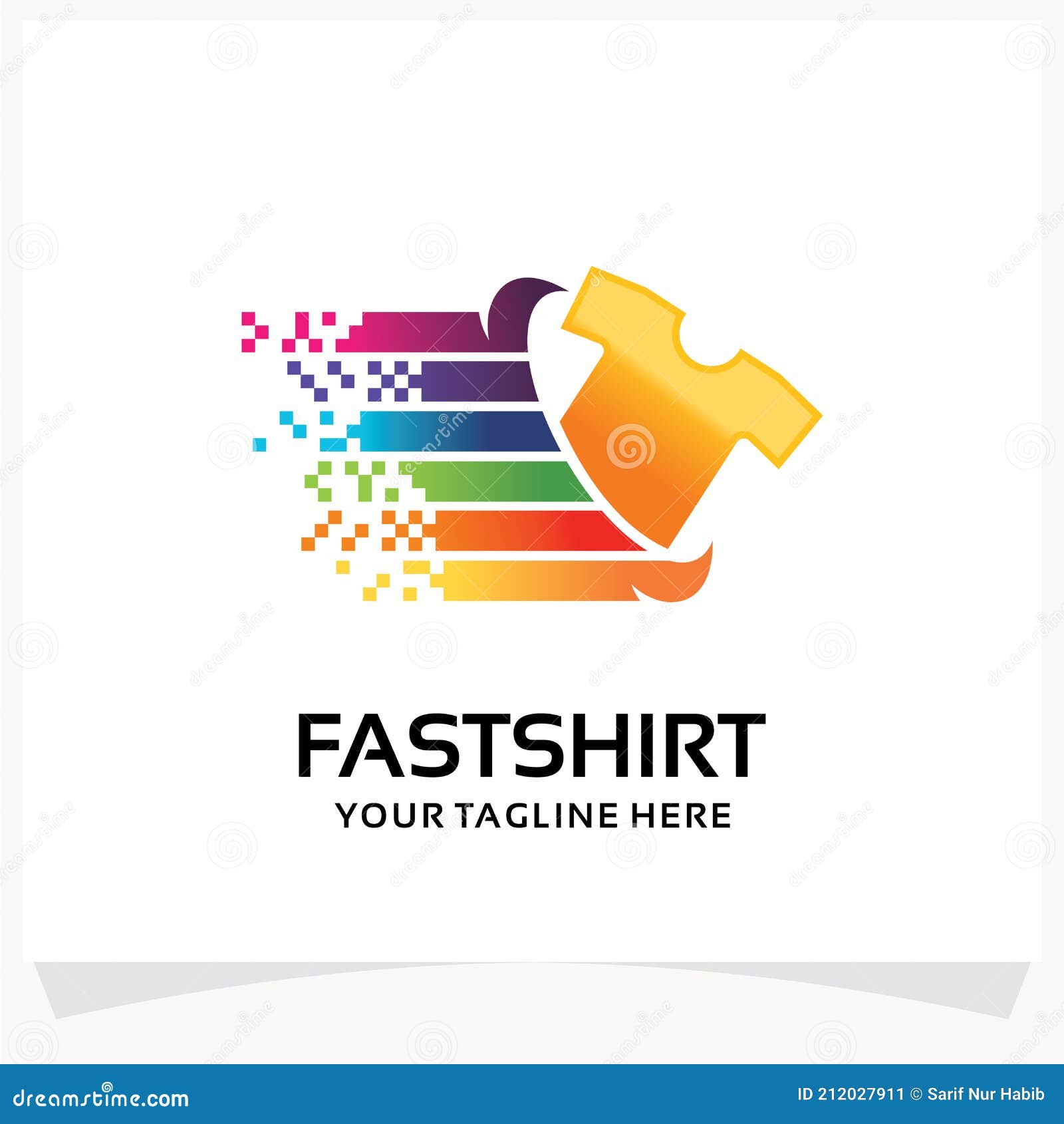 Digital Shirt Logo. Fast Shirt Logo Design Template Inspirations Stock ...